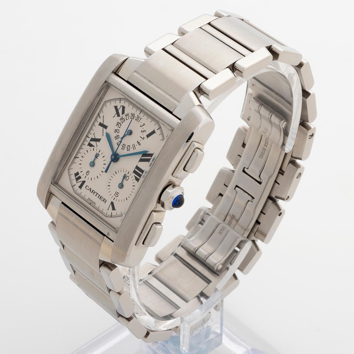 Reloj de pulsera Cartier Tank Franciaise Chronoflex Ref 2303. Con Caja Cartier, 2005. en Excelente Estado en Canterbury, England