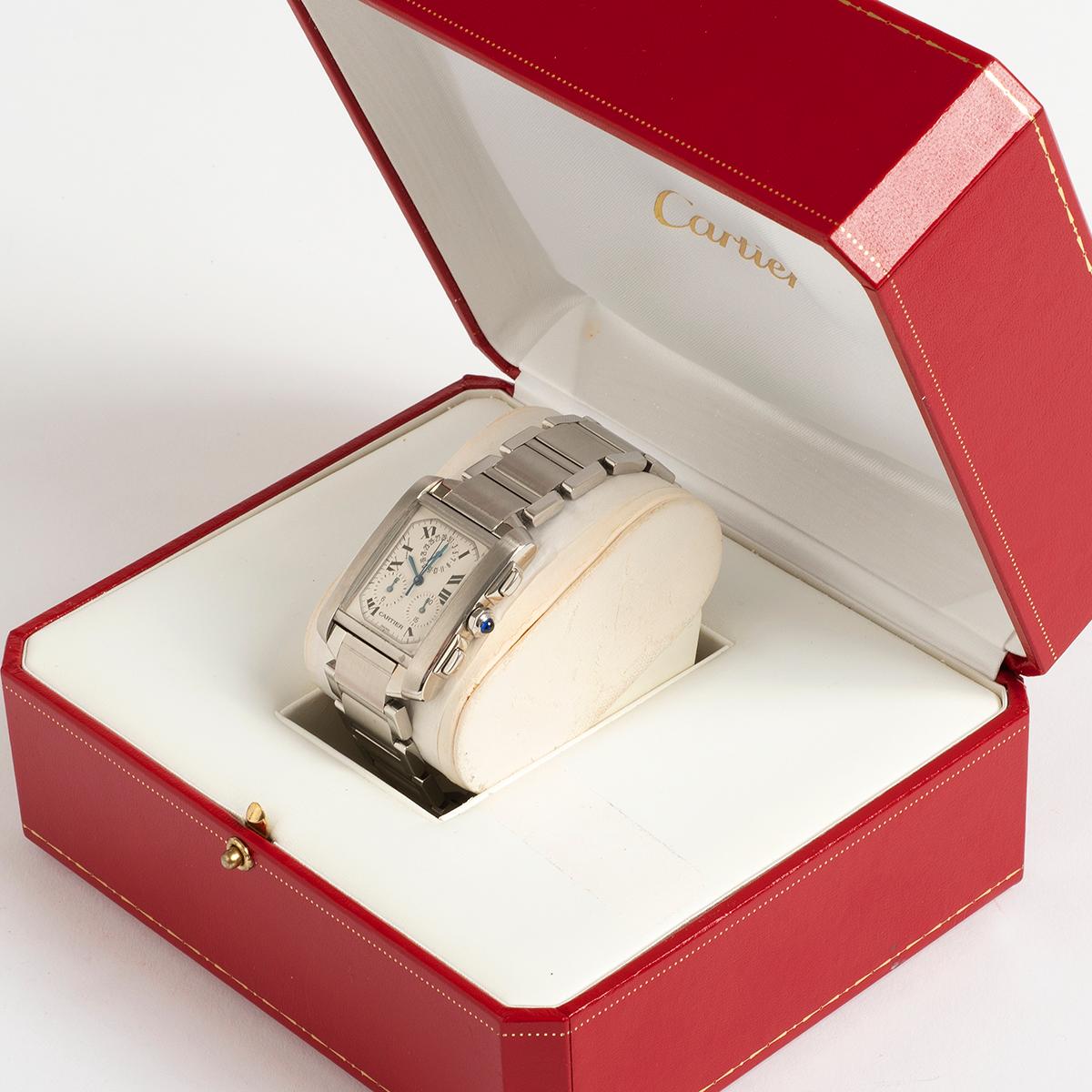 Reloj de pulsera Cartier Tank Franciaise Chronoflex Ref 2303. Con Caja Cartier, 2005. 1