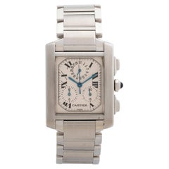 Cartier Tank Franciaise Chronoflex Wristwatch Ref 2303. With Cartier Box, 2005.