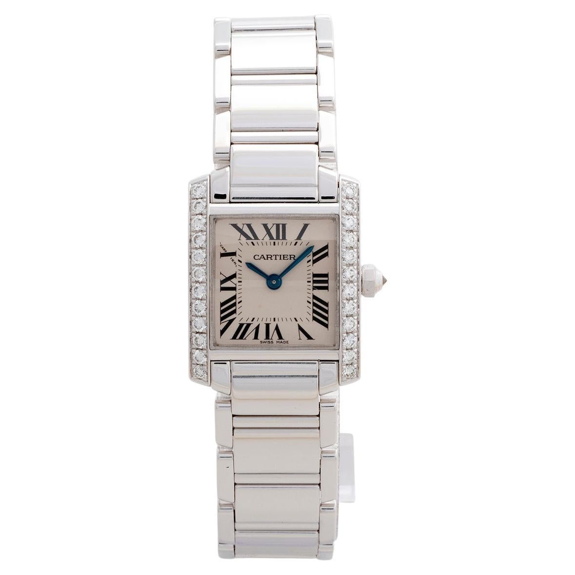 Cartier Tank Franciase Ref 2403, White Gold/Diamonds, Outstanding Condition