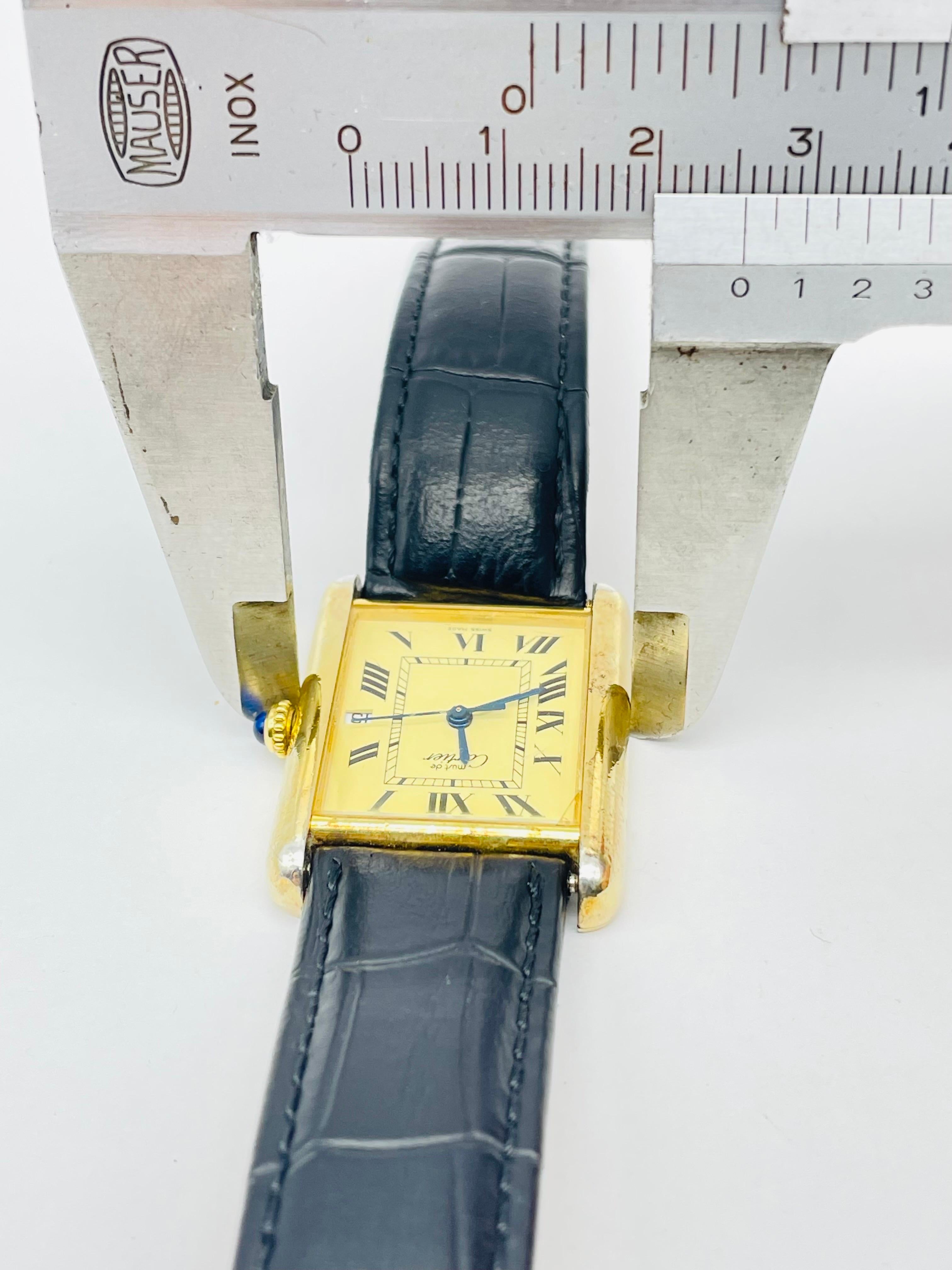 Cartier Tank Jumbo Date 2413 Large MM LM Must de Cartier L.C Classic Railway 3