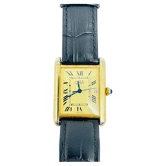 Vintage Cartier Tank Jumbo Date 2413 Large MM LM Must de Cartier L.C Classic Railway