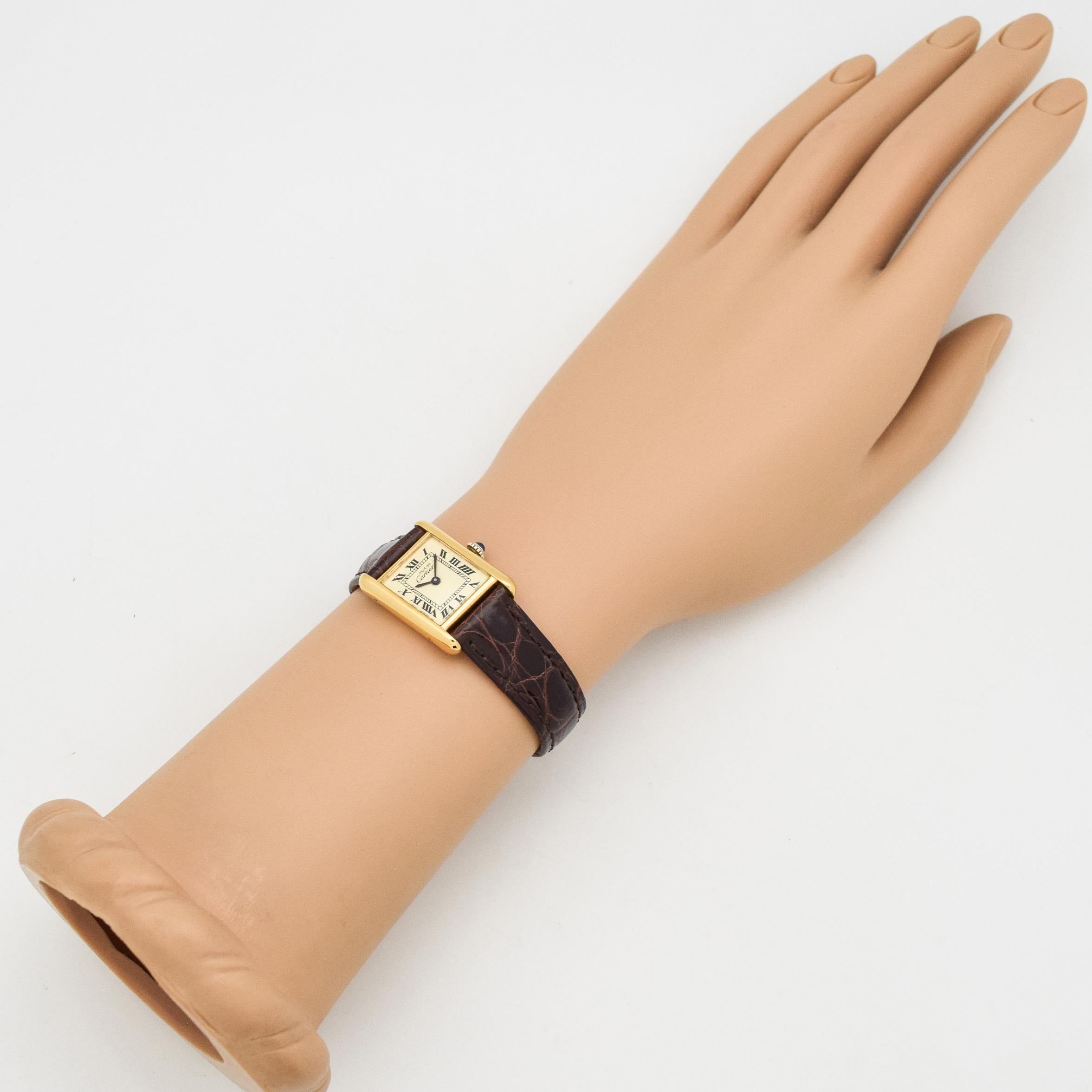 Cartier Tank Ladies Sized Watch, 1980s 3
