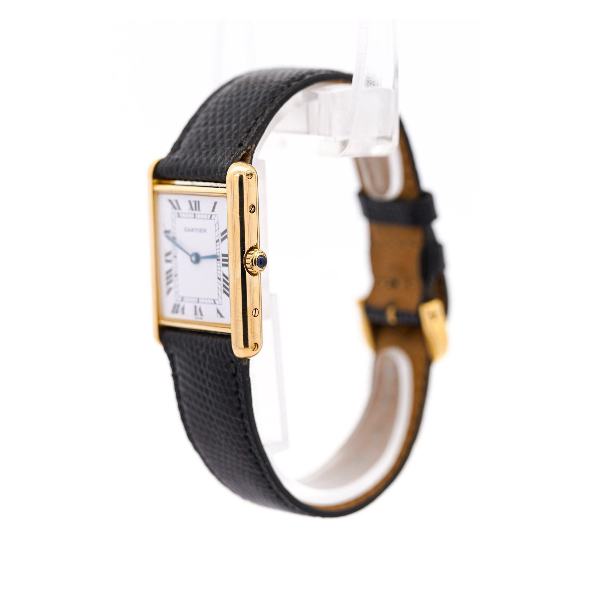 Cartier Tank Large 18K Gold Quartz 25mm Watch For Sale 5