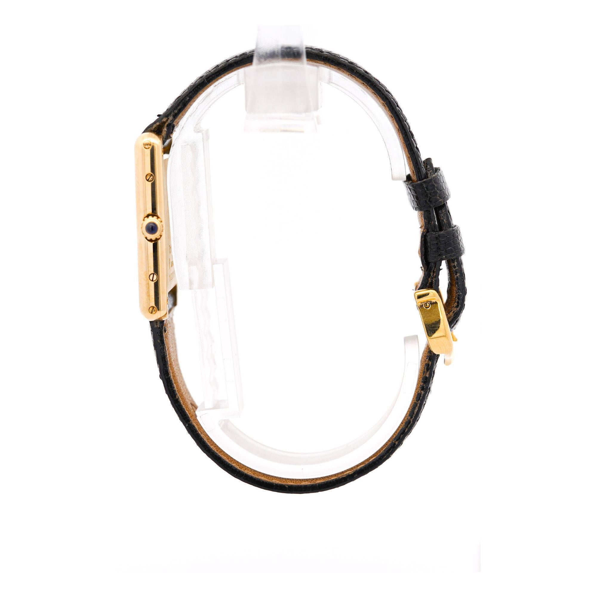 Cartier Tank Large 18K Gold Quartz 25mm Watch For Sale 2