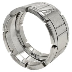 Cartier, large bague Tank en or blanc 18 carats