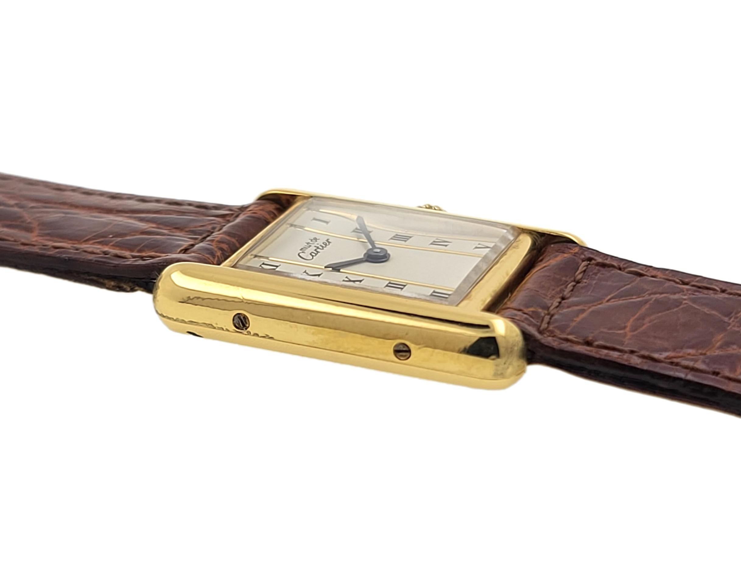 Cartier Tank L.C. Must de Cartier Louis 1920 Modèle Art Déco Modèle Vermeil Or + Boîte 3