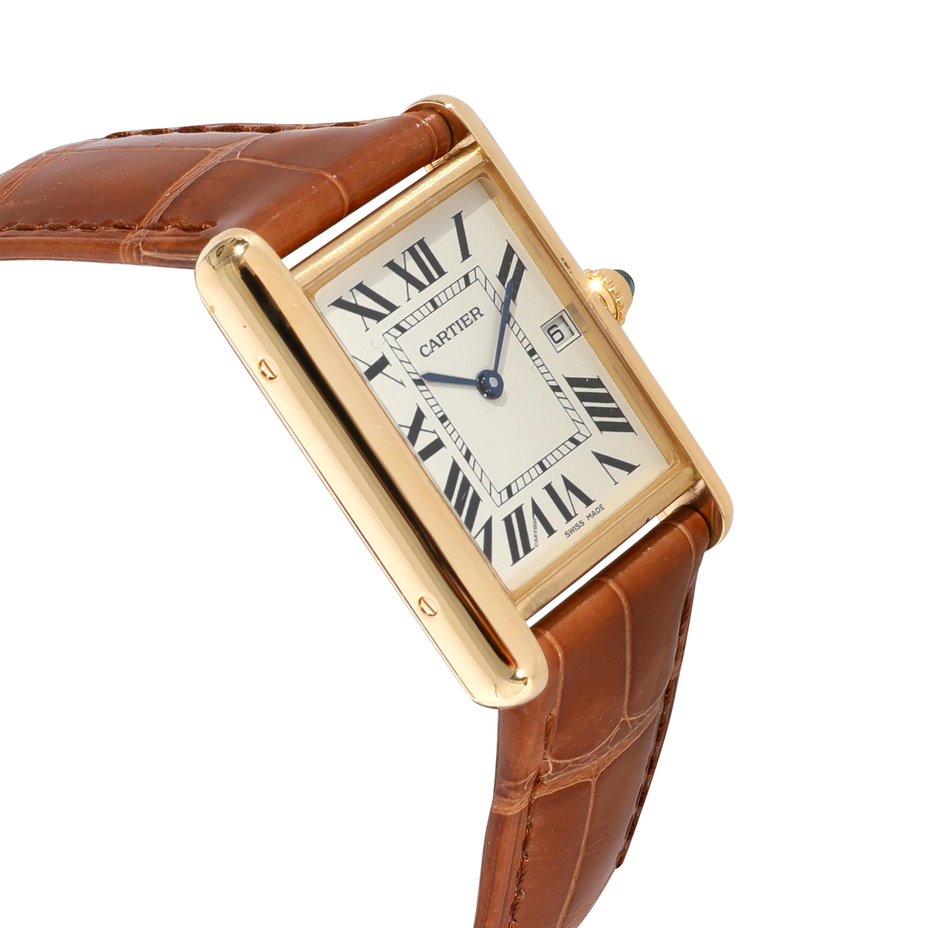 Cartier Tank LC W1529756 Unisex Watch in 18kt Yellow Gold In Excellent Condition In New York, NY