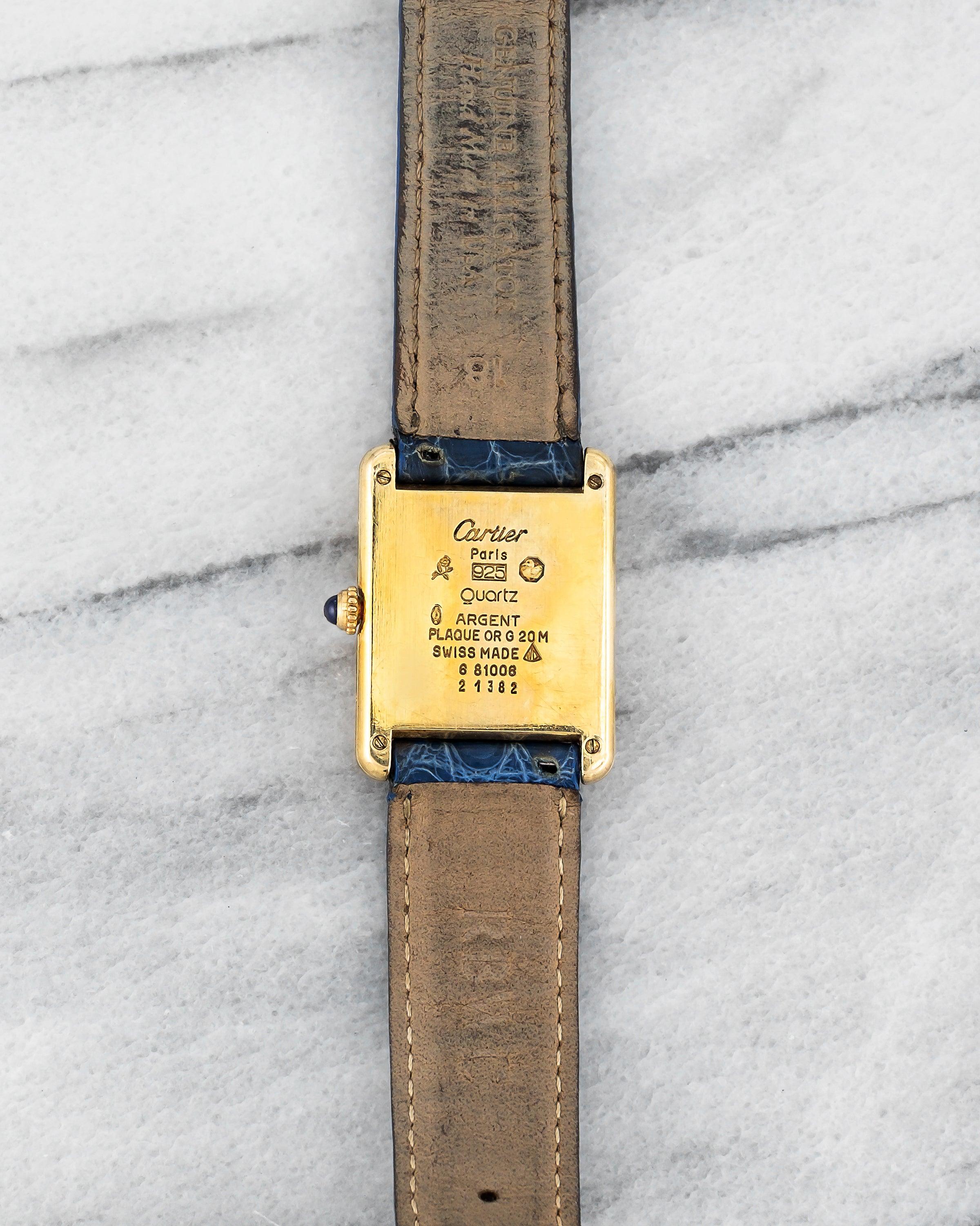 Reloj Cartier Tank Limón Esfera Romana de Oro Amarillo de 18 quilates en Bueno estado para la venta en New York, NY