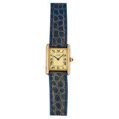 Montre Cartier Tank Lemon à cadran romain en or jaune 18 carats