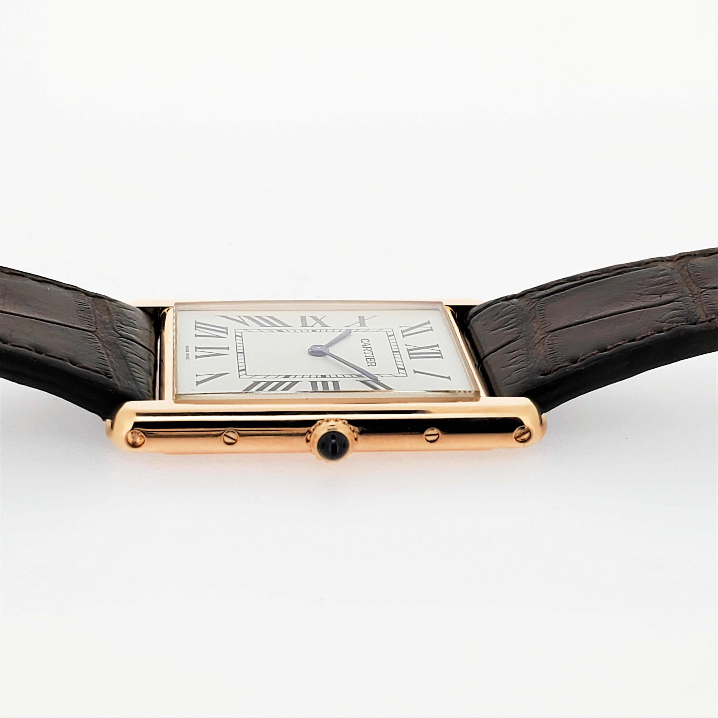 cartier tank xl on wrist
