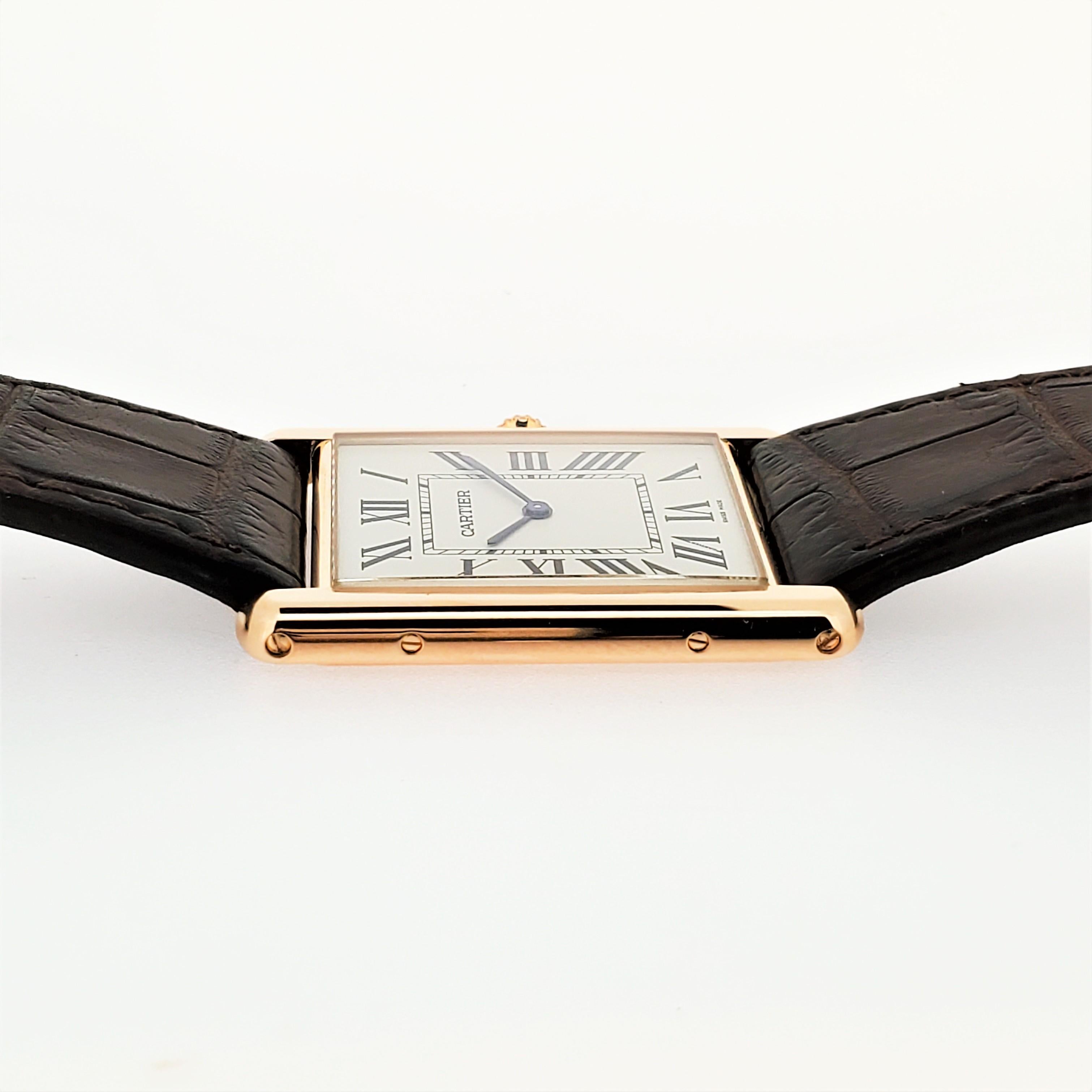 cartier tank louis xl rose gold