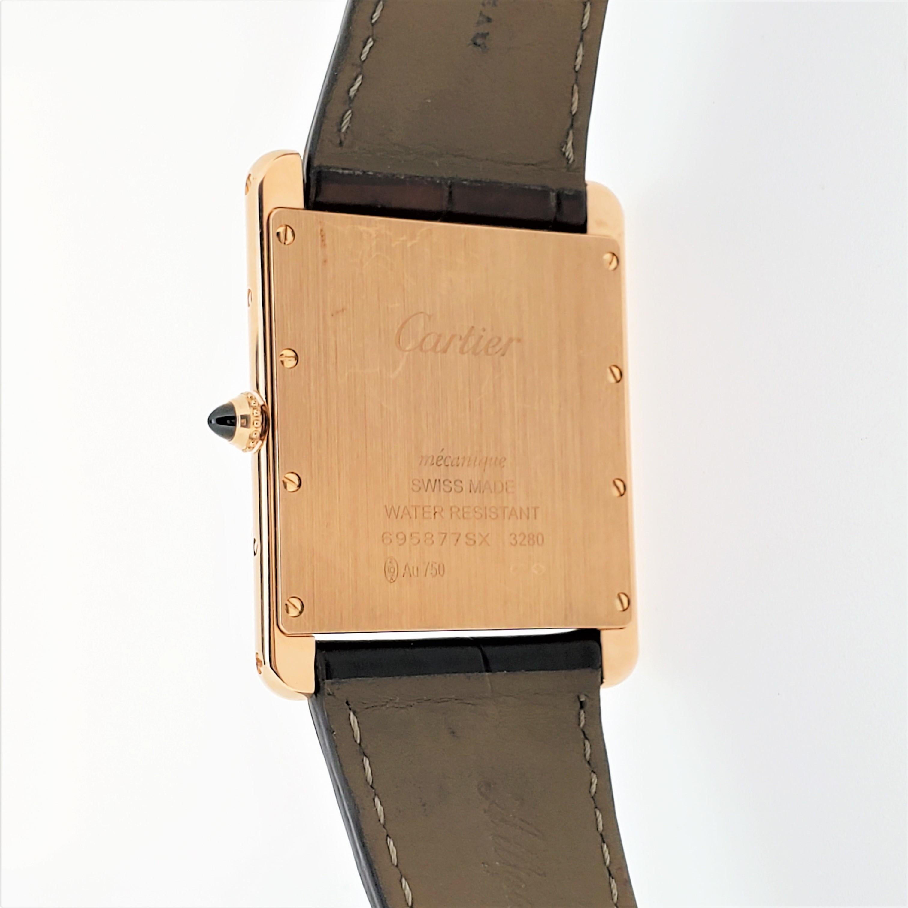 Cartier Tank Louie  XL Grand Rose Gold Tank Watch, Circa 2016 For Sale 1