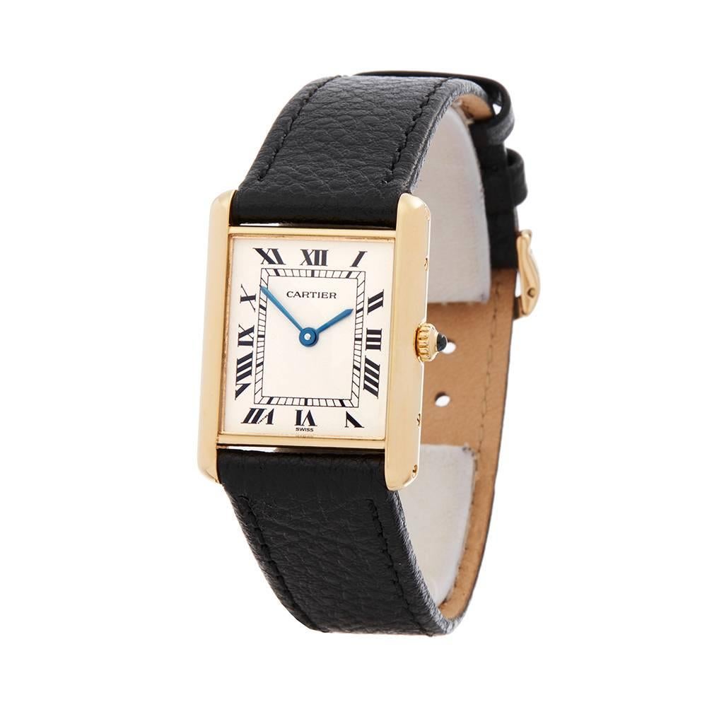 Ref: W4845
Manufacturer: Cartier
Model: Tank Louis
Model Ref: 1140
Age: 
Gender: Mens
Complete With: Xupes Presentation Box
Dial: White Roman 
Glass: Plexiglass
Movement: Quartz
Water Resistance: To Manufacturers Specifications
Case: 18k Yellow