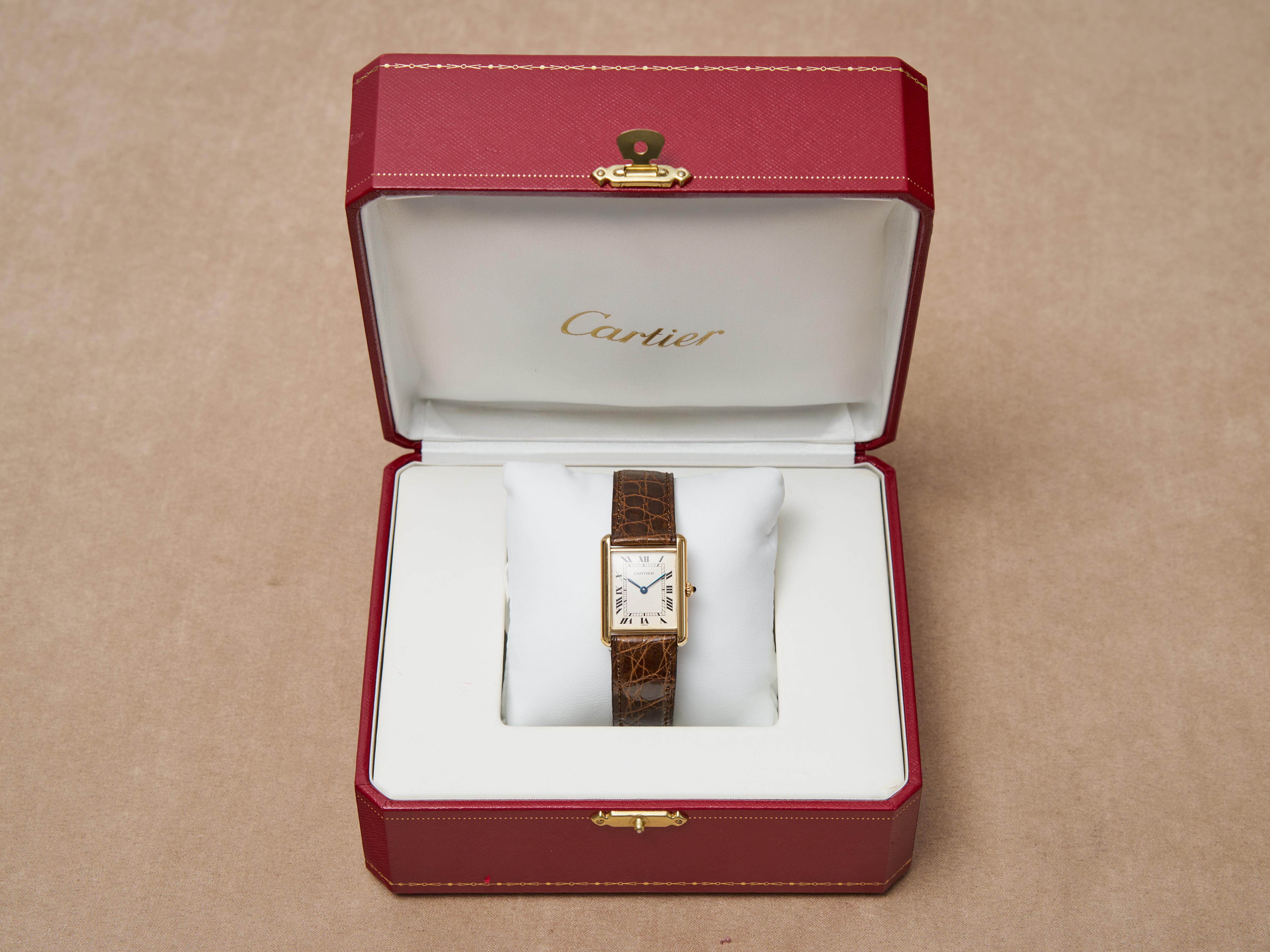 Reloj Cartier Tank Louis Oro 18k 23mm Vintage Ref. 1140 Circa 80s 90s Excelente en venta 12