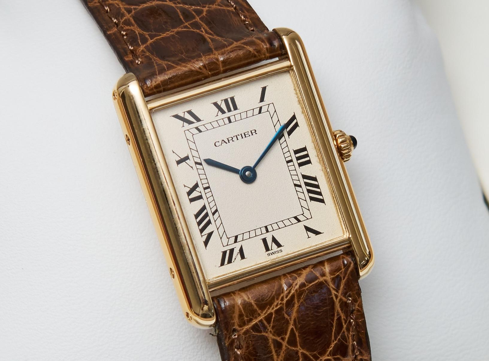Reloj Cartier Tank Louis Oro 18k 23mm Vintage Ref. 1140 Circa 80s 90s Excelente en venta 13