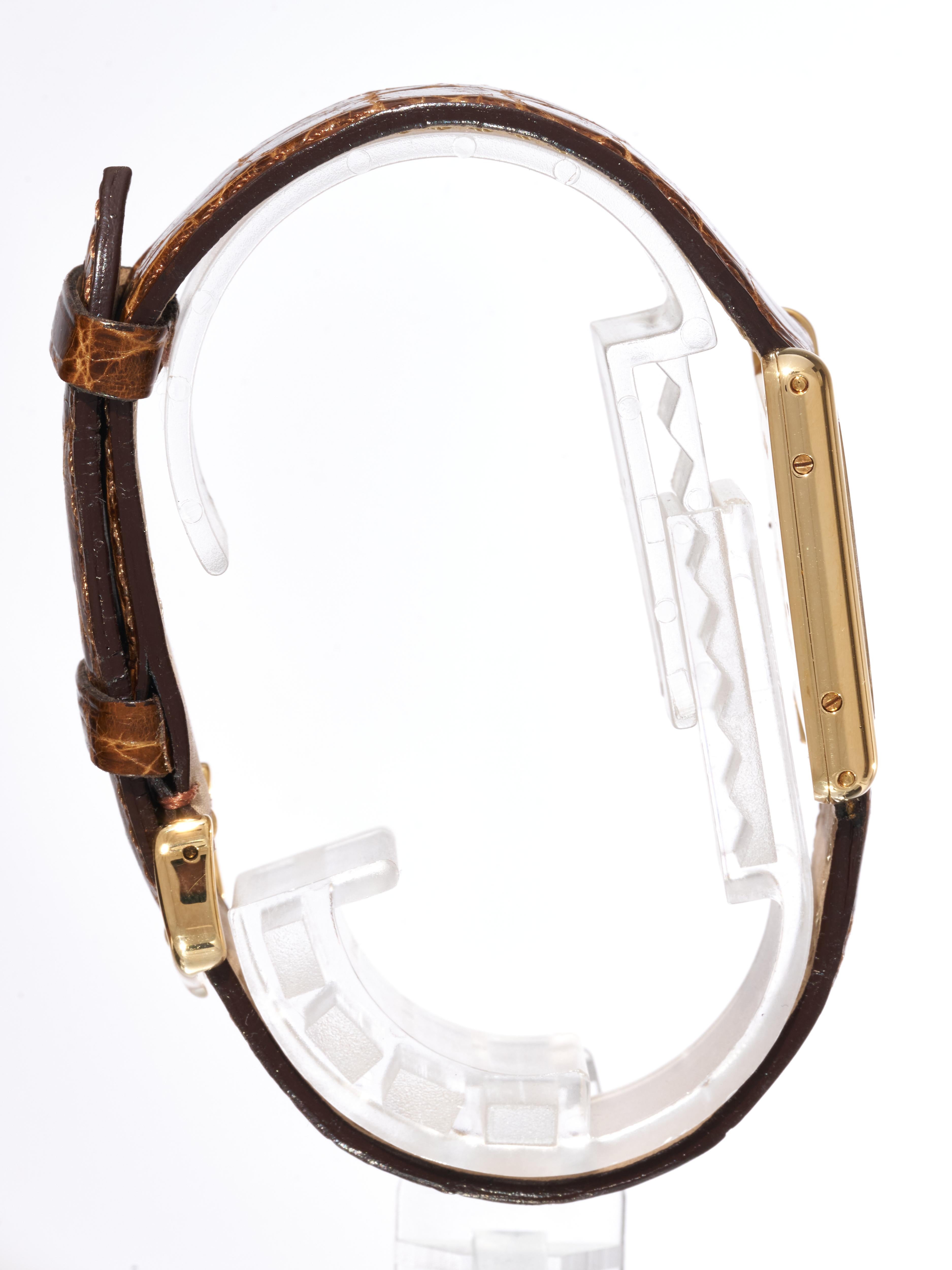 Reloj Cartier Tank Louis Oro 18k 23mm Vintage Ref. 1140 Circa 80s 90s Excelente Art Decó en venta