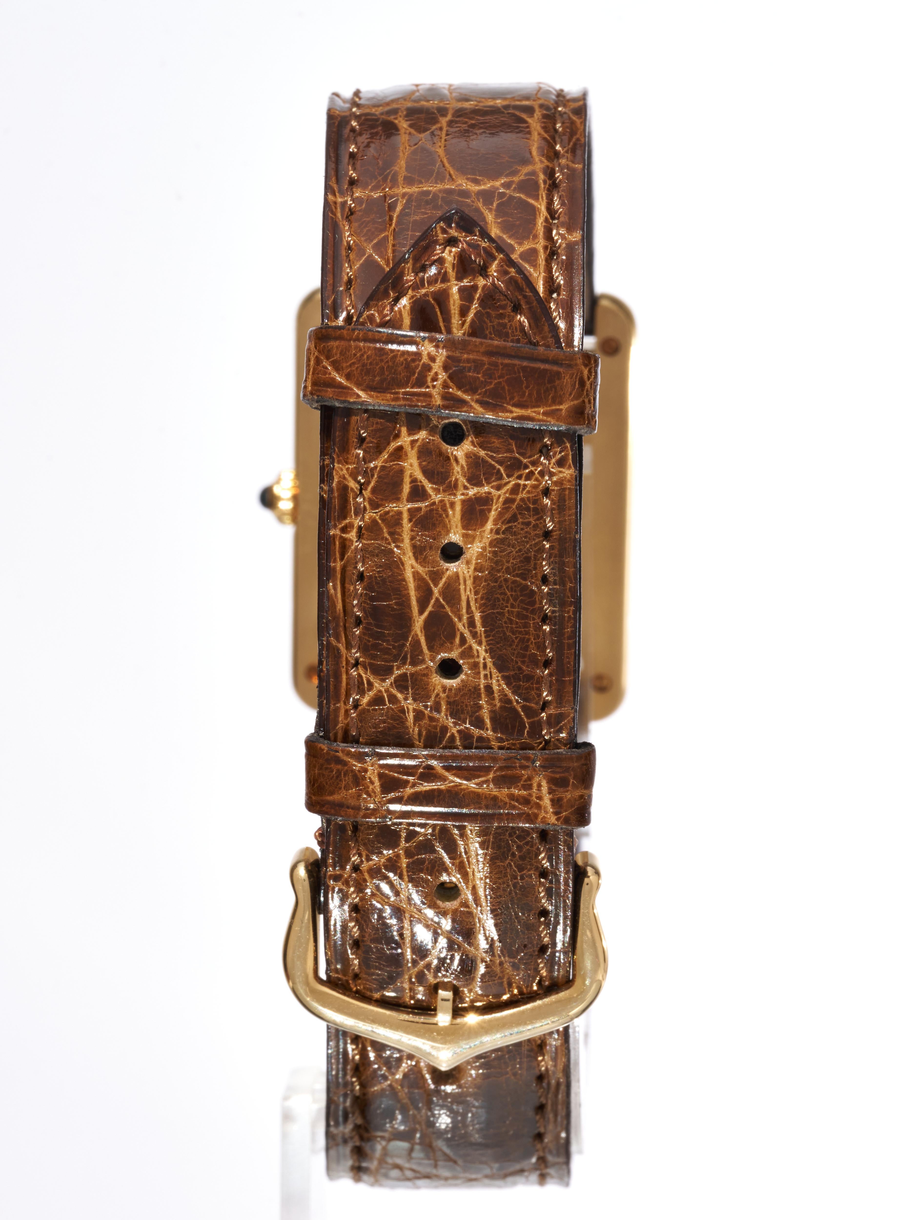 Femenino o masculino Reloj Cartier Tank Louis Oro 18k 23mm Vintage Ref. 1140 Circa 80s 90s Excelente en venta