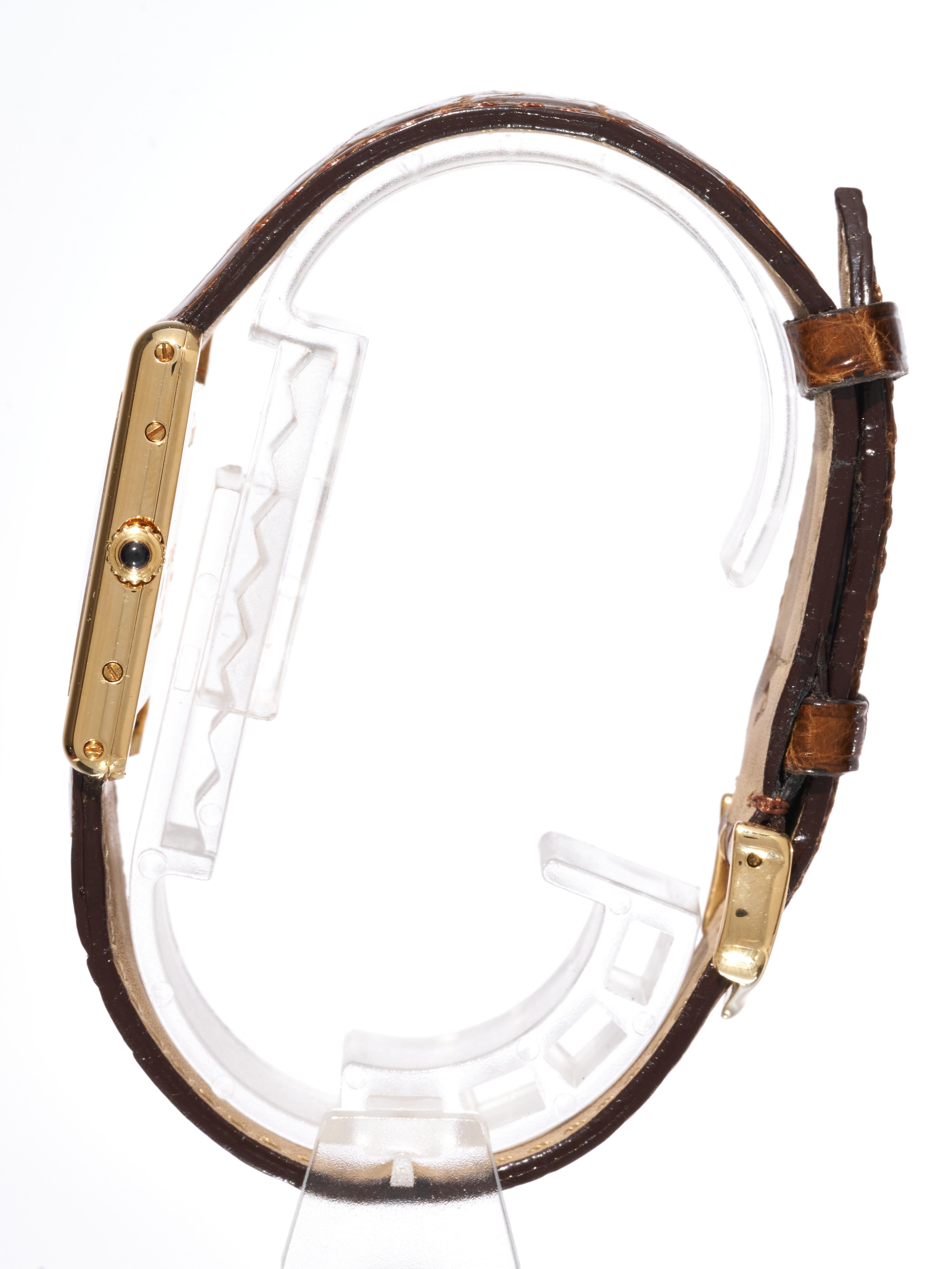 Reloj Cartier Tank Louis Oro 18k 23mm Vintage Ref. 1140 Circa 80s 90s Excelente en venta 2