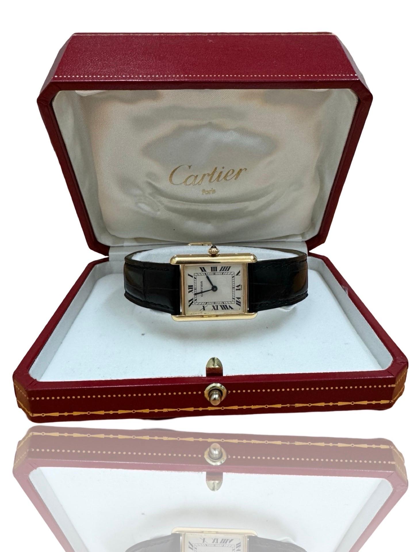 Cartier Tank Louis 18k Gold Deployment Buckle For Sale 6