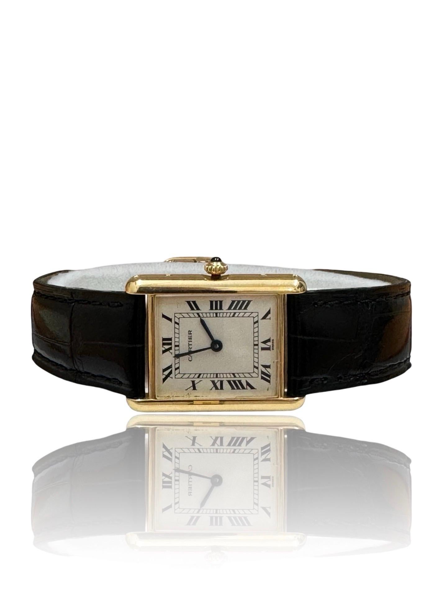 Cartier Tank Louis 18k Gold Deployment Buckle For Sale 1