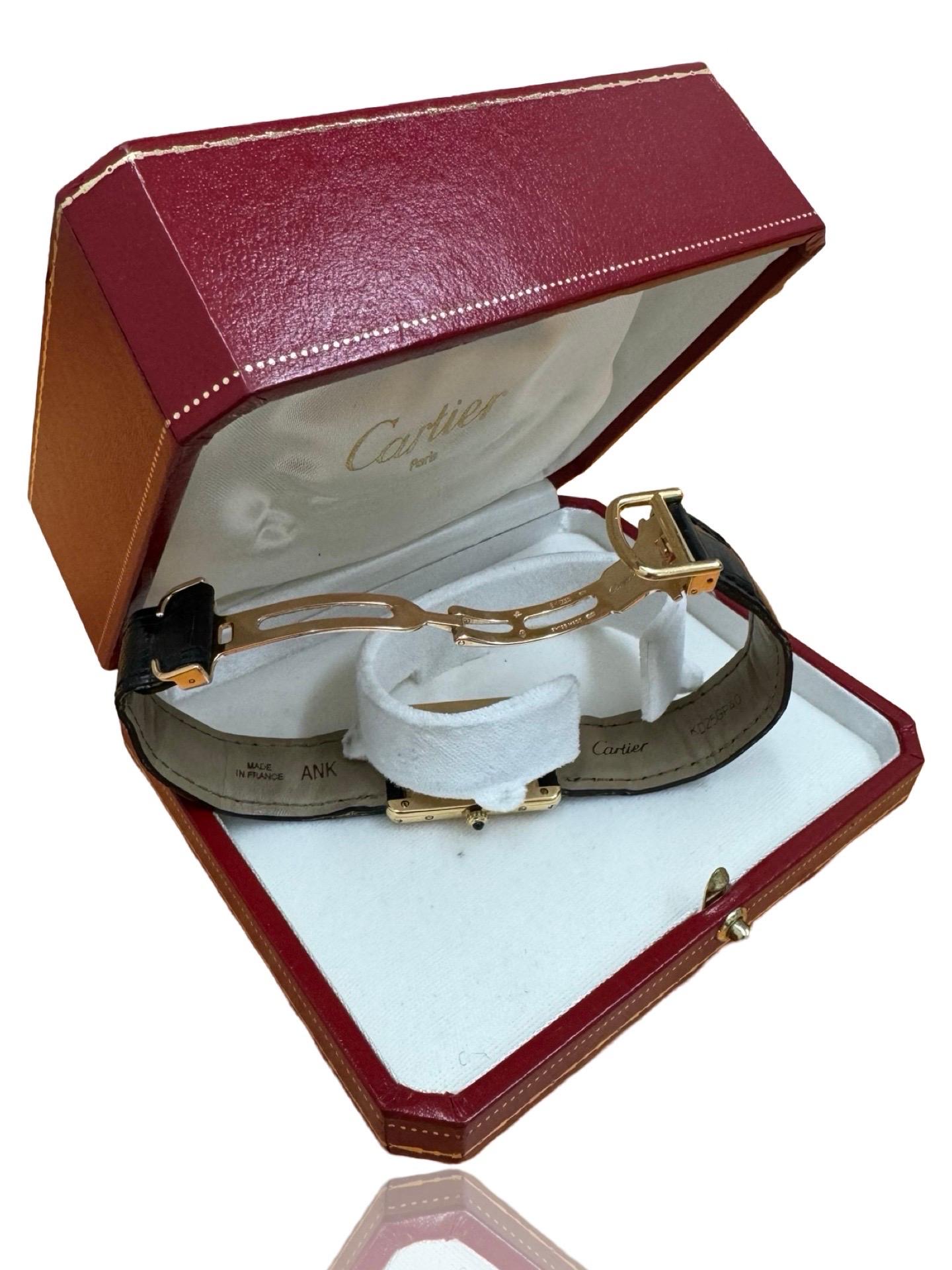 Cartier Tank Louis 18k Gold Deployment Buckle For Sale 5