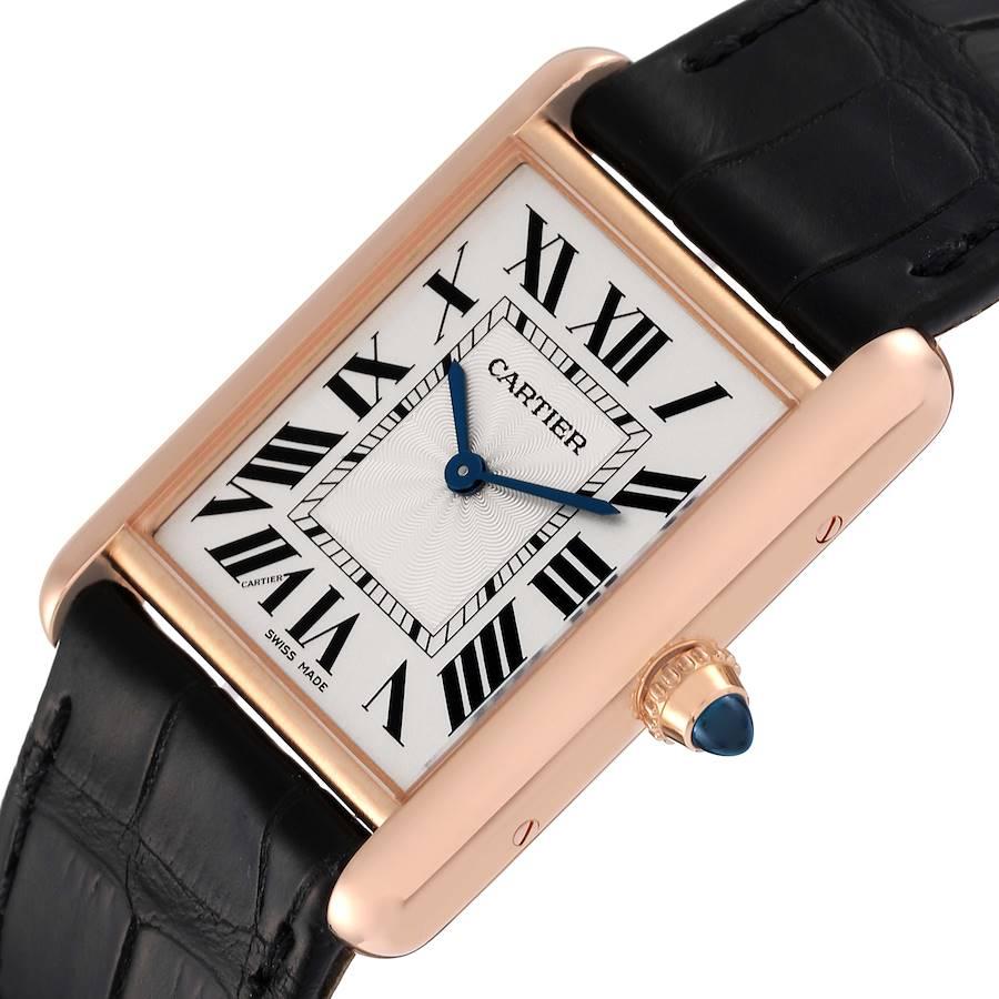 Cartier: 18 Karat Roségold Mechanische Damenuhr Tank Louis WGTA0011 mit Karton im Angebot 2
