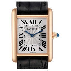 Cartier: 18 Karat Roségold Mechanische Damenuhr Tank Louis WGTA0011 mit Karton