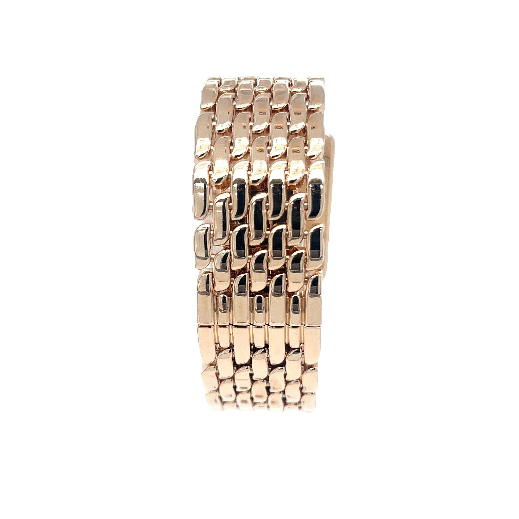 Cartier Tank Louis 18K Rose Gold Quartz Watch with Factory-Set Diamonds In Good Condition For Sale In Coral Gables, FL