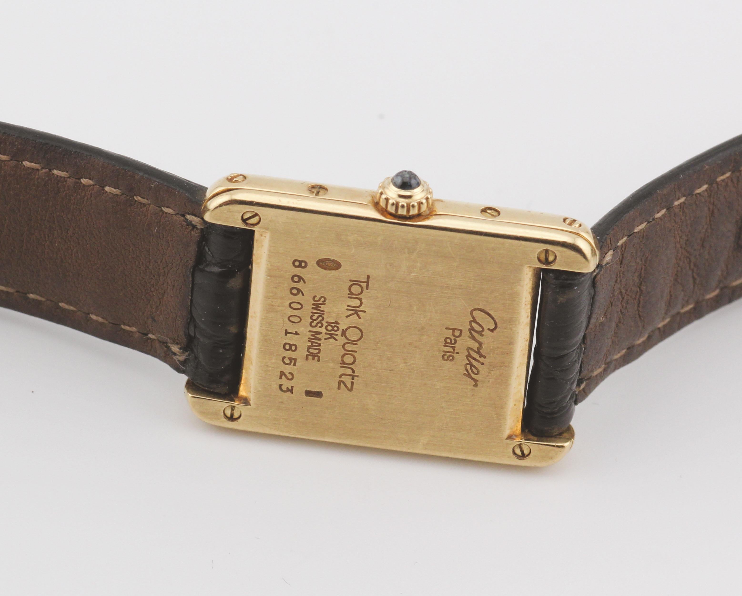 Women's Cartier Tank Louis 18k Yellow Gold Watch 27mm x 20mm Quartz