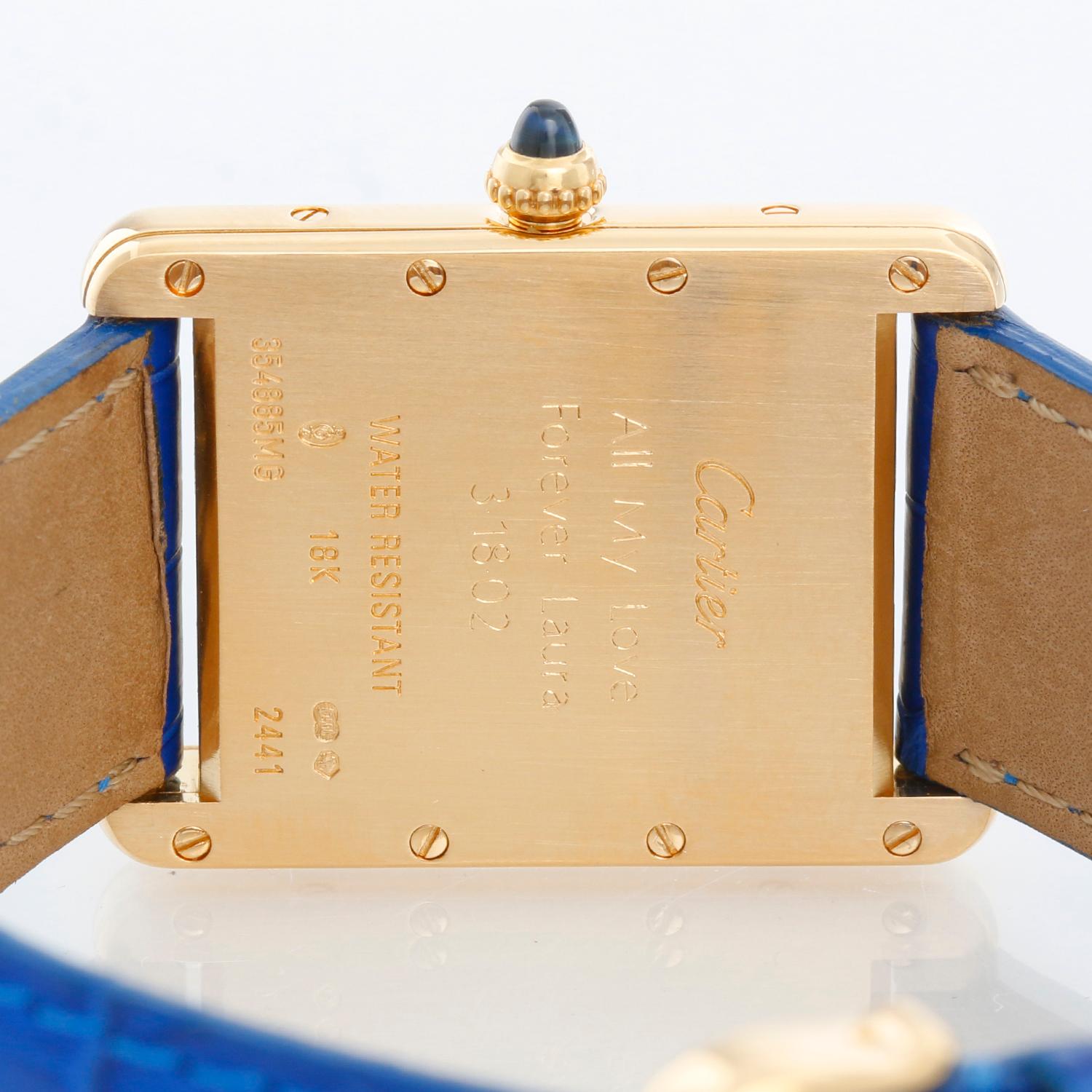 Cartier Tank Louis 18K Yellow Gold Watch W1529756 2441 In Excellent Condition In Dallas, TX