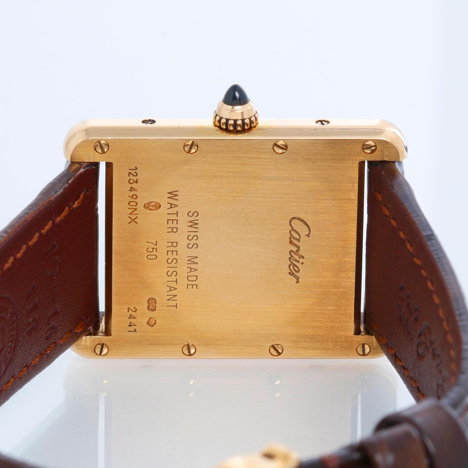 Cartier: 18 Karat Gelbe Unisex-Gold-Uhr Tank Louis W1529756 2441 3