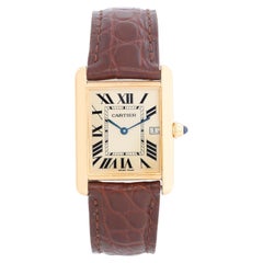 Cartier Tank Louis 2442 W1529856 Womens Quartz Watch Cream Dial 18K YG 22mm, Cartier