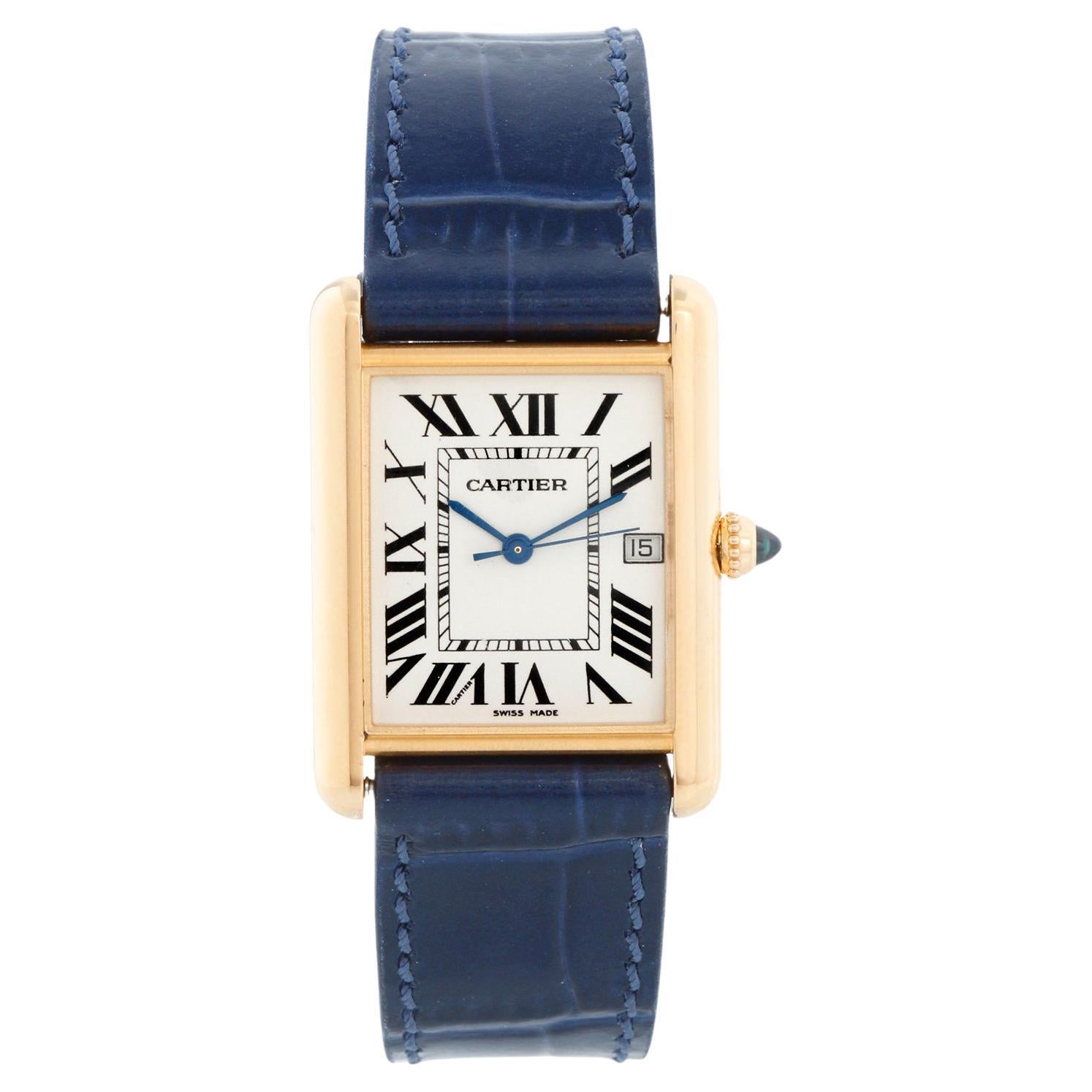 Cartier Tank Louis 18K Yellow Unisex Gold Watch W1529756 2441 For Sale