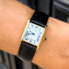 Cartier Tank Louis 67117 18k Gold 1977 Full Set Box and Papers 78087