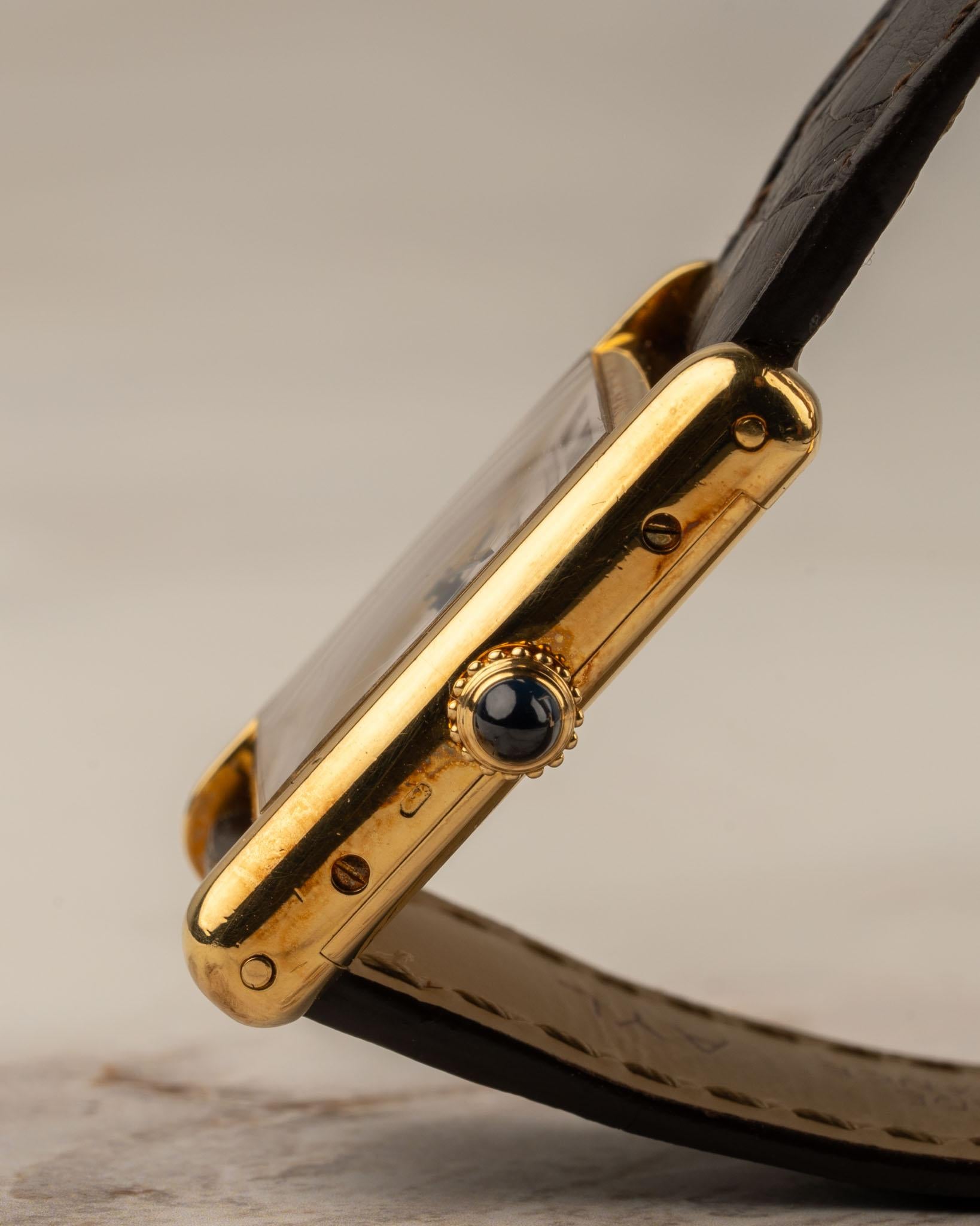 Donna Cartier Tank Louis 78087 SM Quadrante di servizio da donna anni '80 in vendita