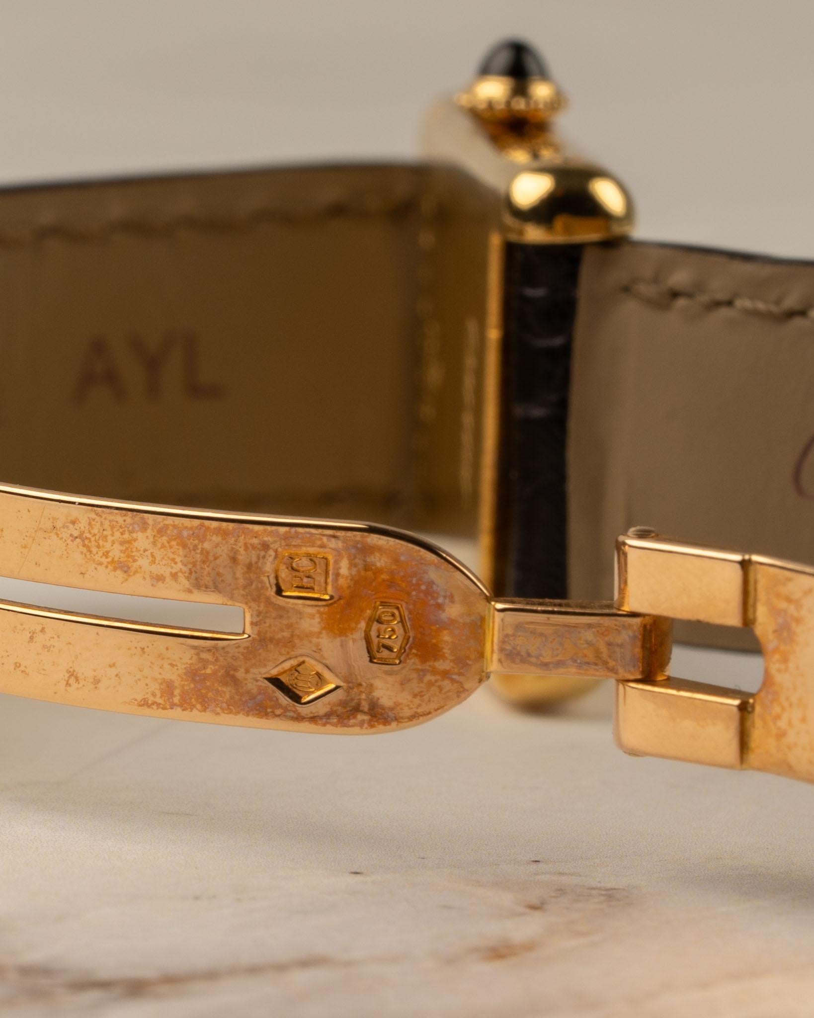 Cartier Tank Louis 78087 SM Quadrante di servizio da donna anni '80 in vendita 1