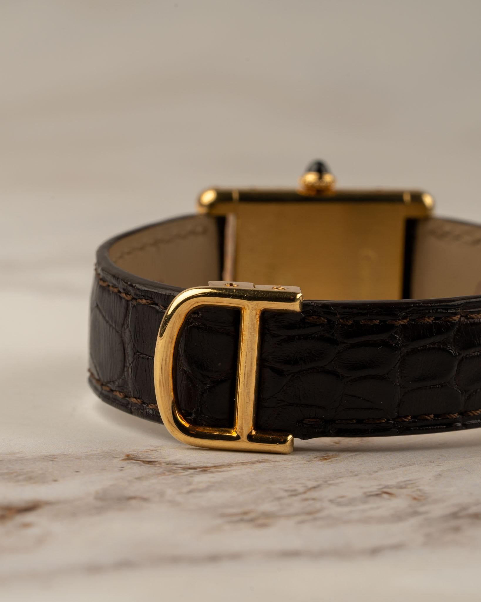 Cartier Tank Louis 78087 SM Quadrante di servizio da donna anni '80 in vendita 3