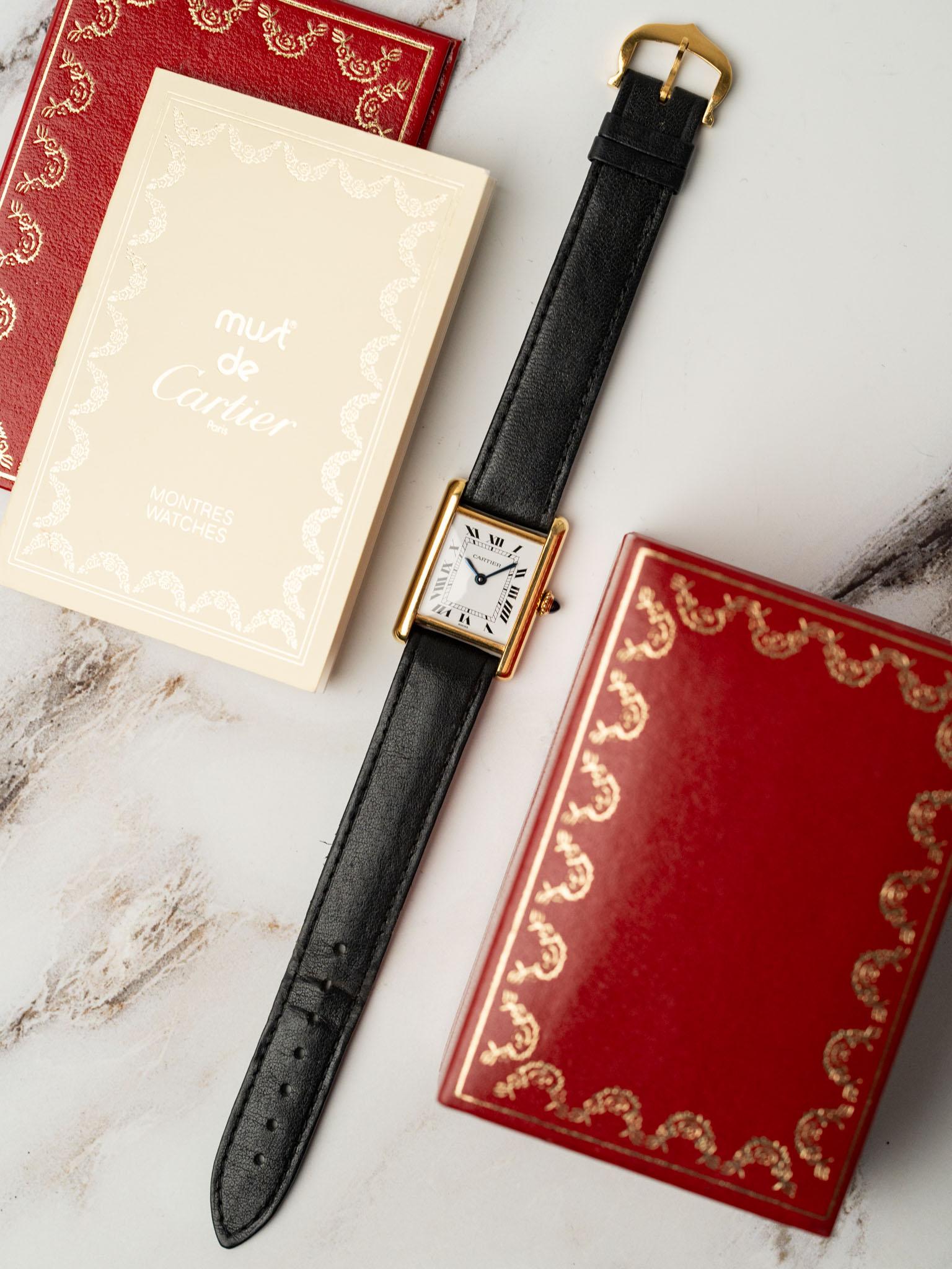 Cartier Tank Louis 78087 SM Swiss 18k YG 1980s 6