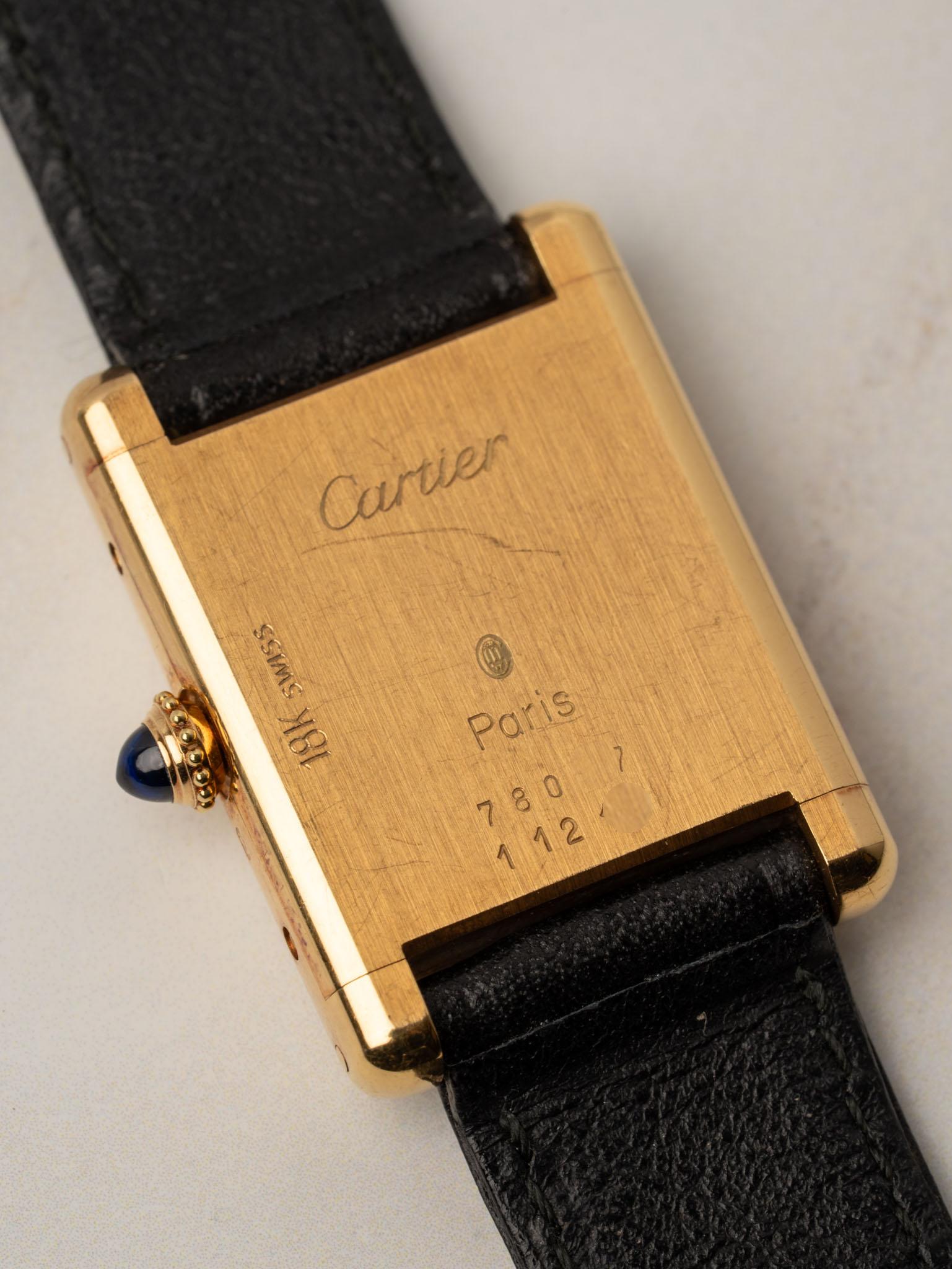 Cartier Tank Louis 78087 SM Swiss 18k YG 1980s 2
