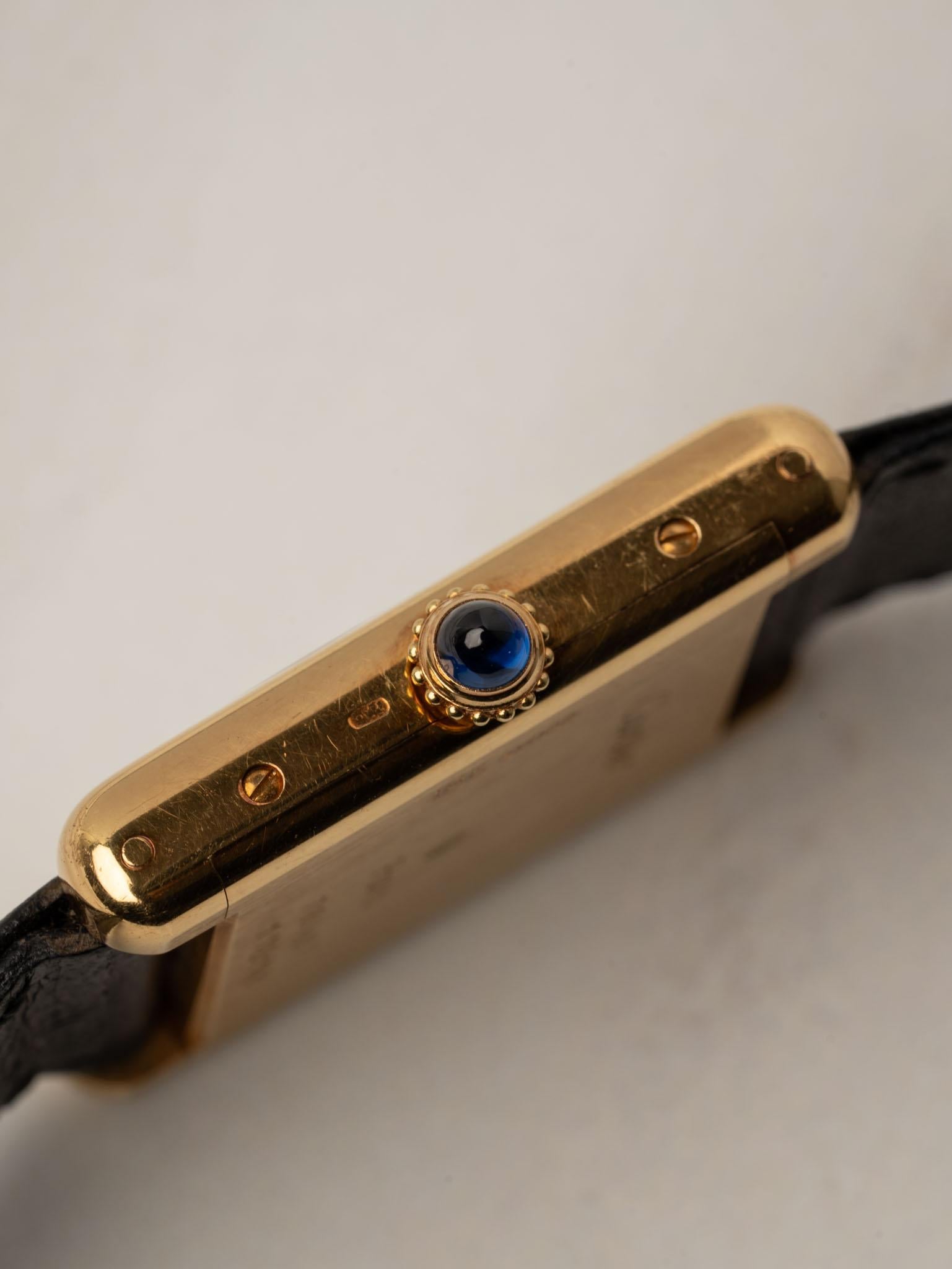 Cartier Tank Louis 78087 SM Swiss 18k YG 1980s 3