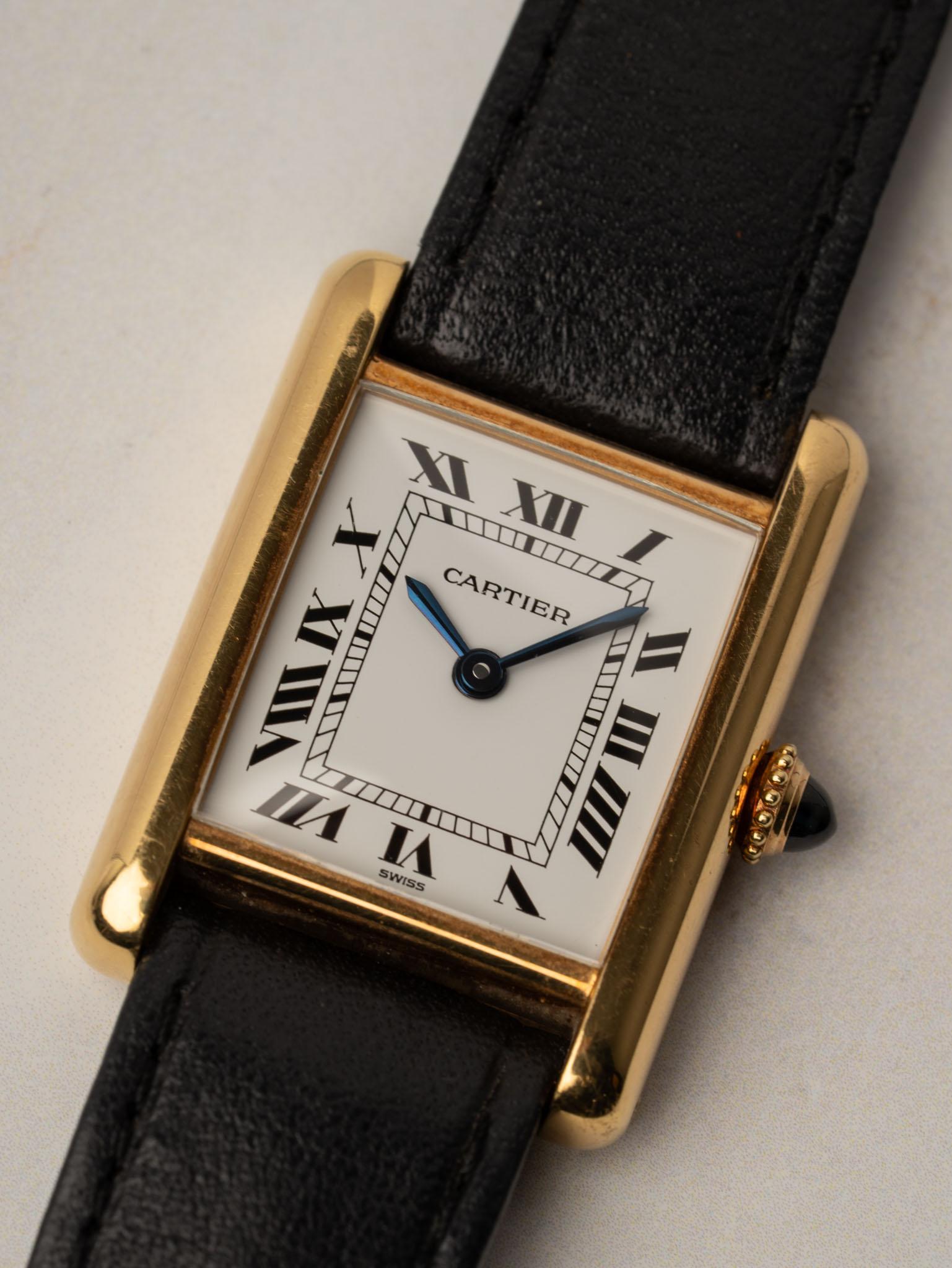 Cartier Tank Louis 78087 SM Swiss 18k YG 1980s 4