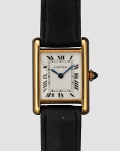 Cartier Tank Louis 78087 SM Schweizer 18k YG 1980er Jahre