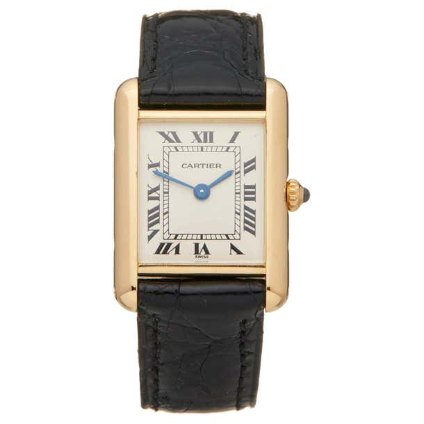 Cartier Tank Louis Cartier 18 Karat Yellow Gold Wristwatch at 1stDibs
