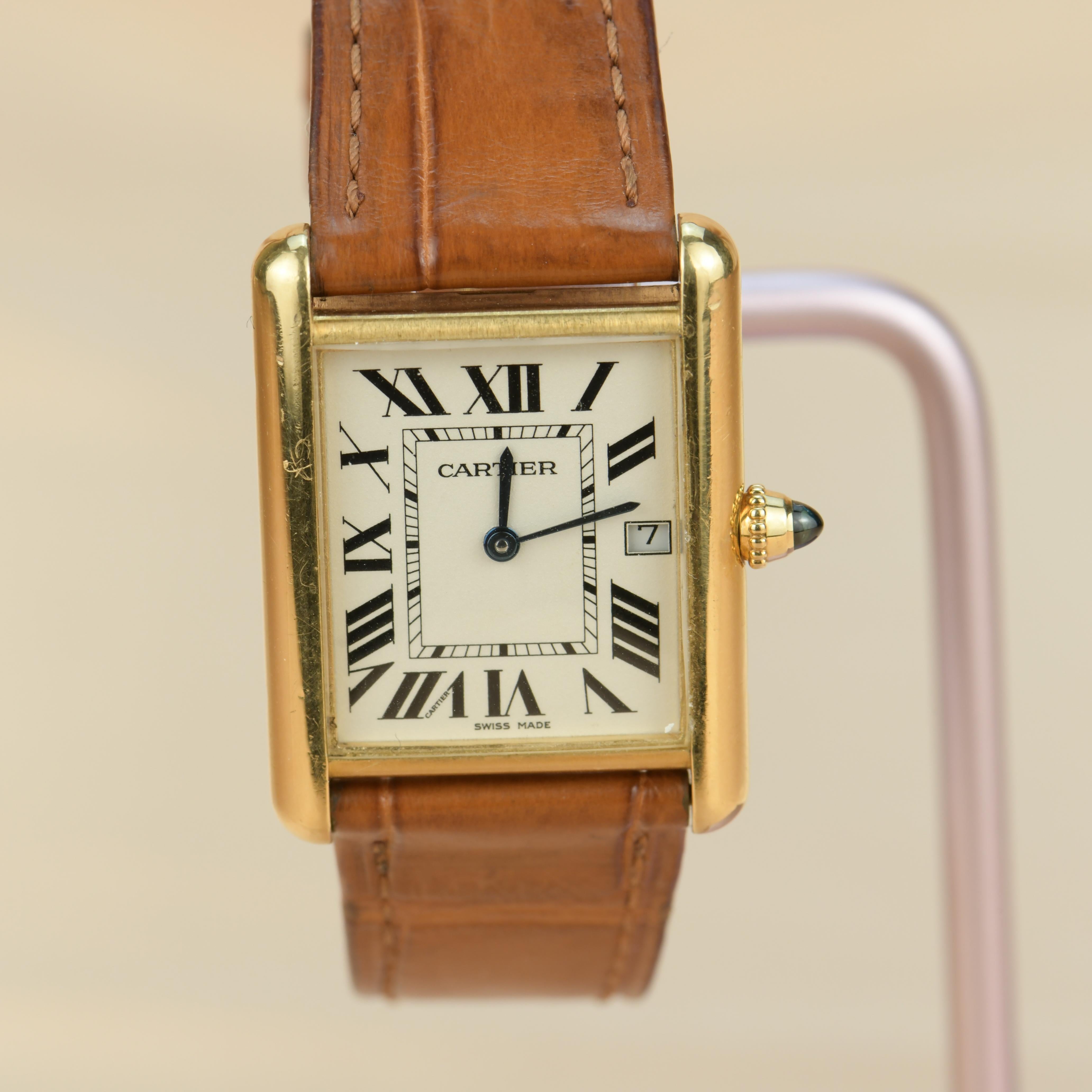 Cartier Tank Louis Cartier Large Model W1529756 with Box at 1stDibs ...