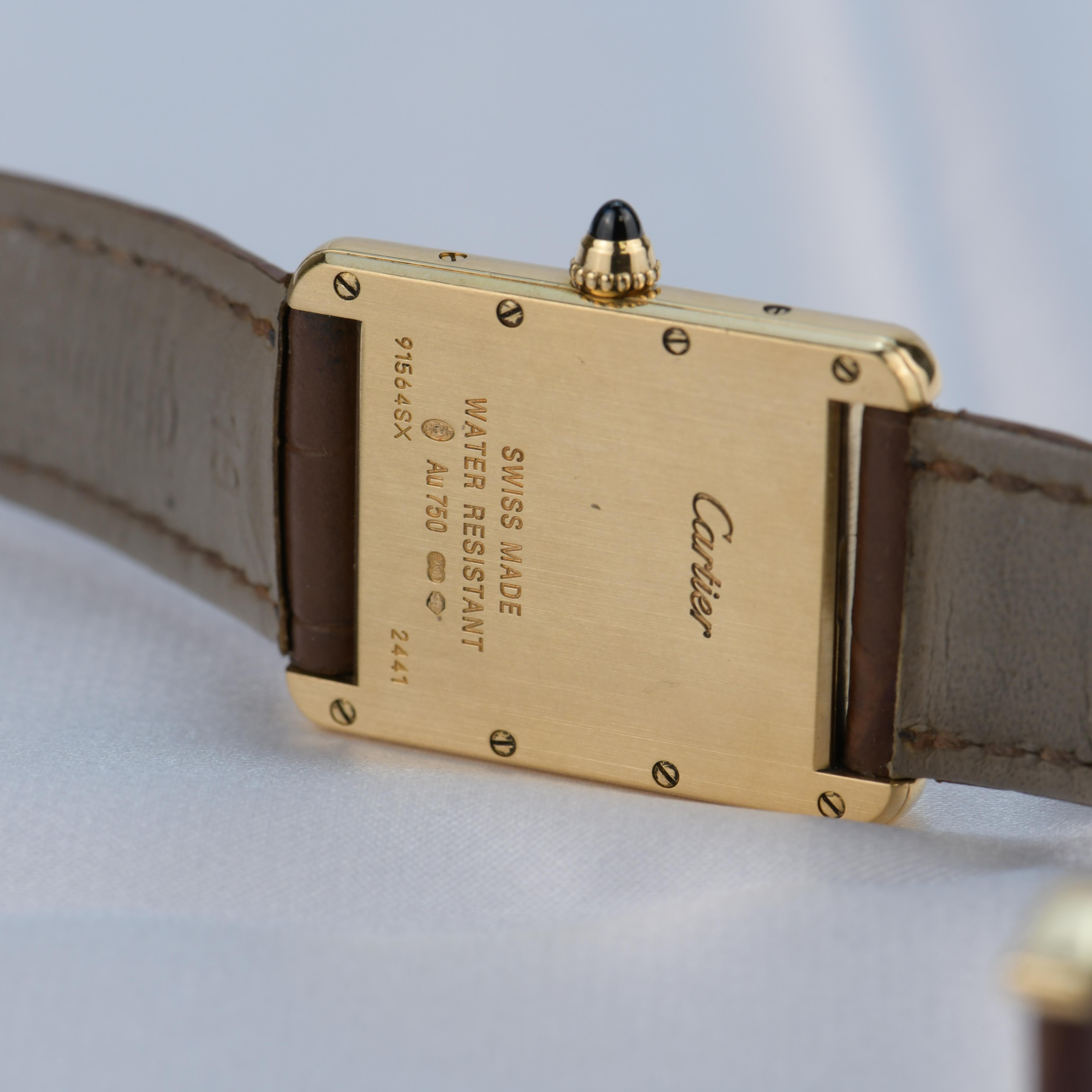 Cartier Tank Louis Cartier Large Model W1529756 with Box In Excellent Condition In Banbury, GB