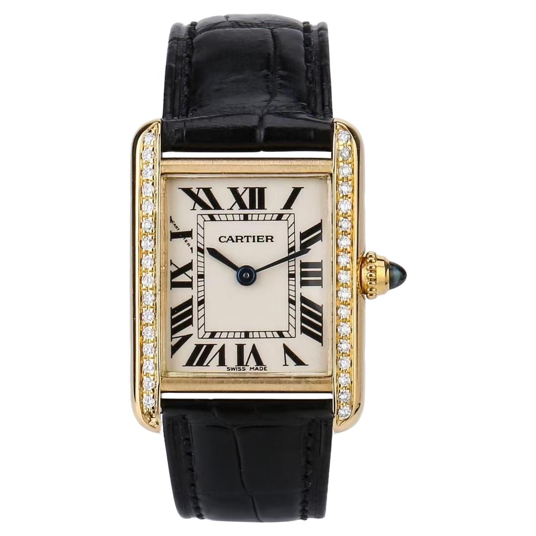 Cartier Tank Louis Cartier Small Model 18ct Gold Strap Watch W1529856