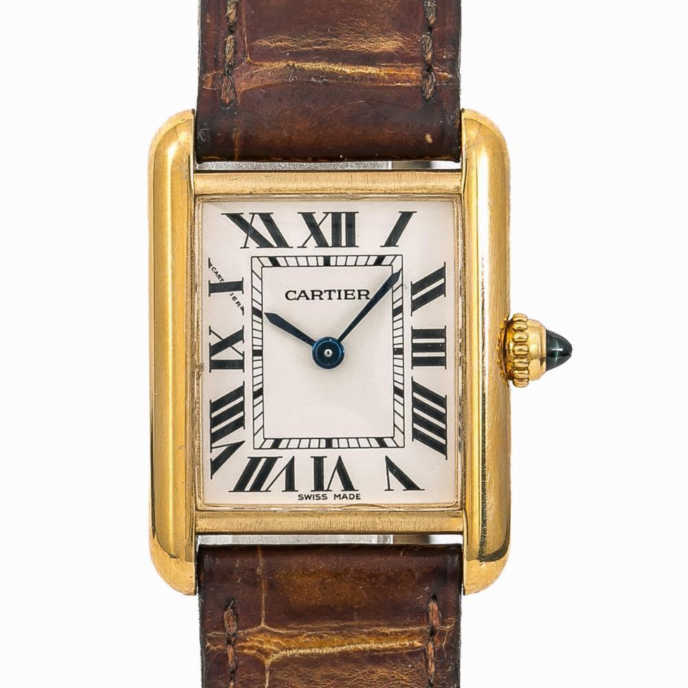 Cartier Tank Louis Cartier W1529856, Silver Dial, Certified In Good Condition In Miami, FL