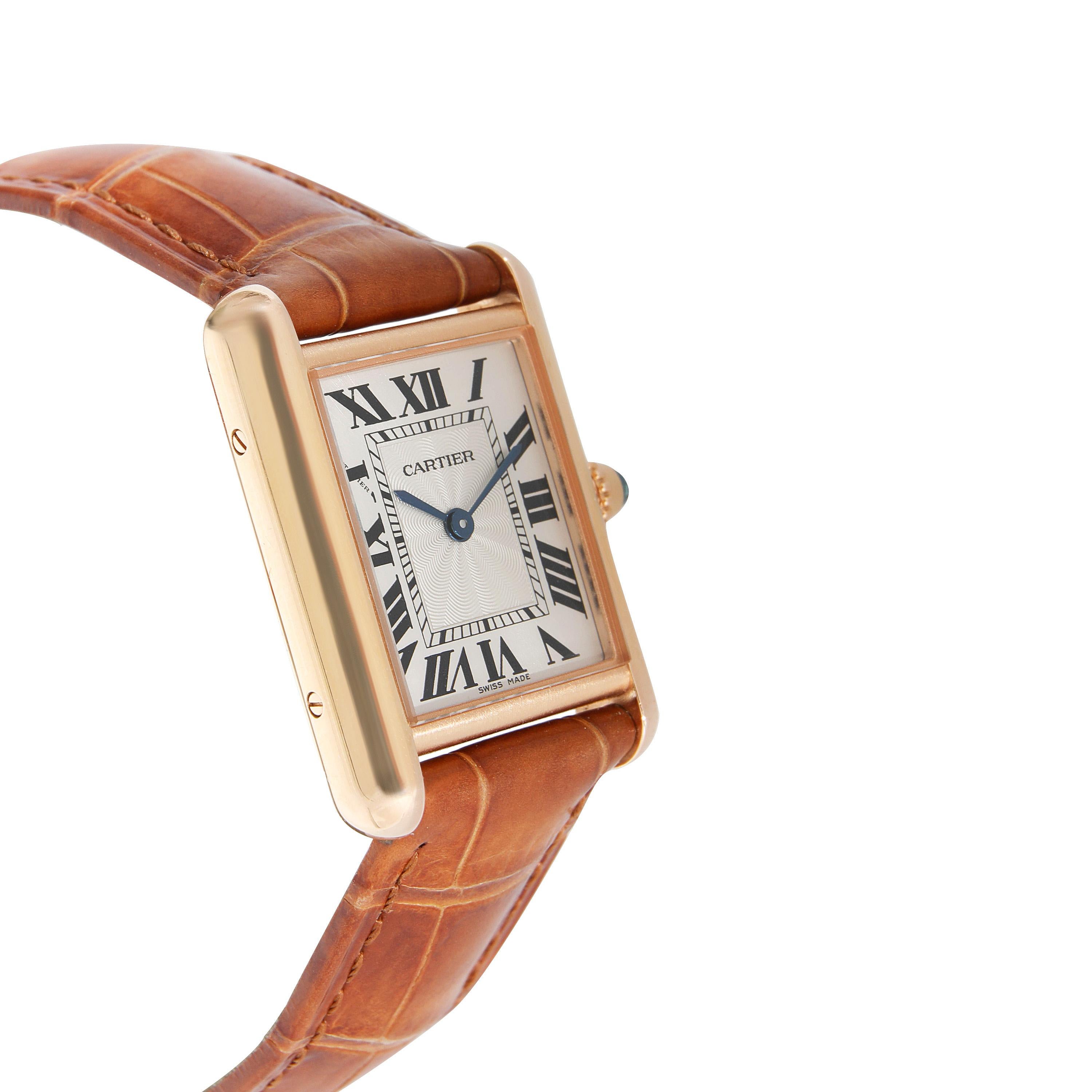 Cartier: 18 Karat Roségold Damenuhr Tank Louis Cartier WGTA0010 2