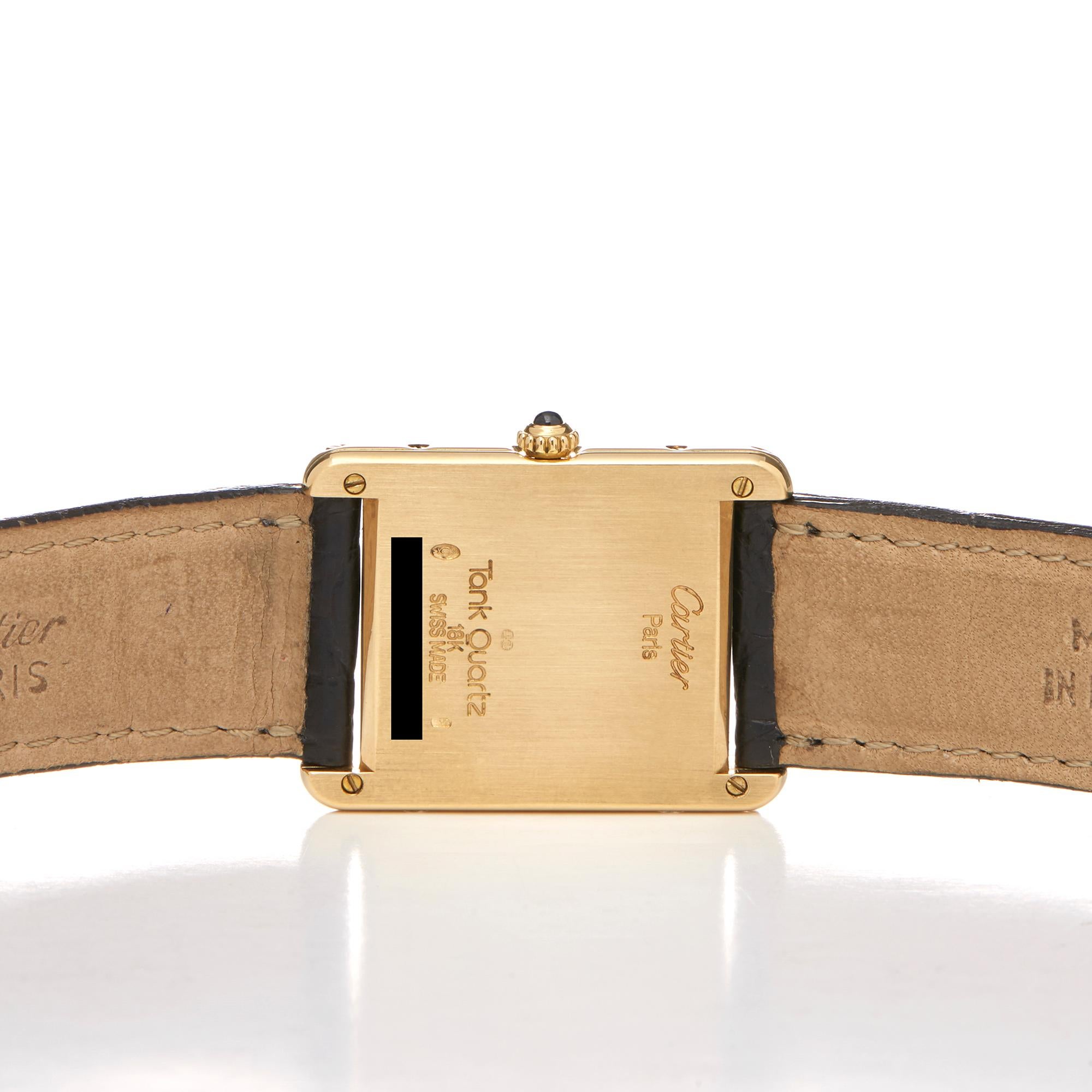 Women's or Men's Cartier Tank Louis Cartier Yellow Gold 8810 Wristwatch